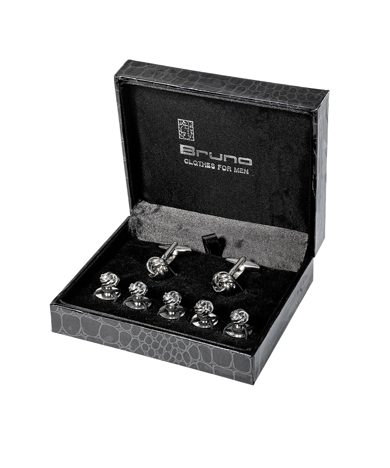 CUFFLINKS & STUDS SET - SILVER - ROY W TOWLER