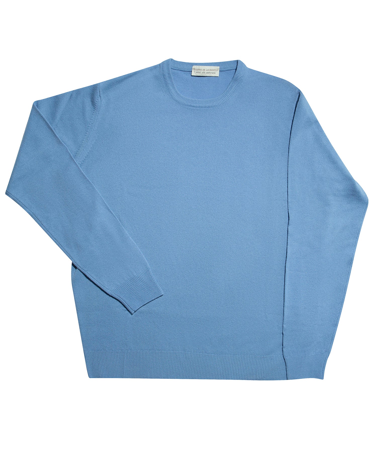 BLUE SWEATER - SUPER FINE WOOL - F.LAURENTIIS