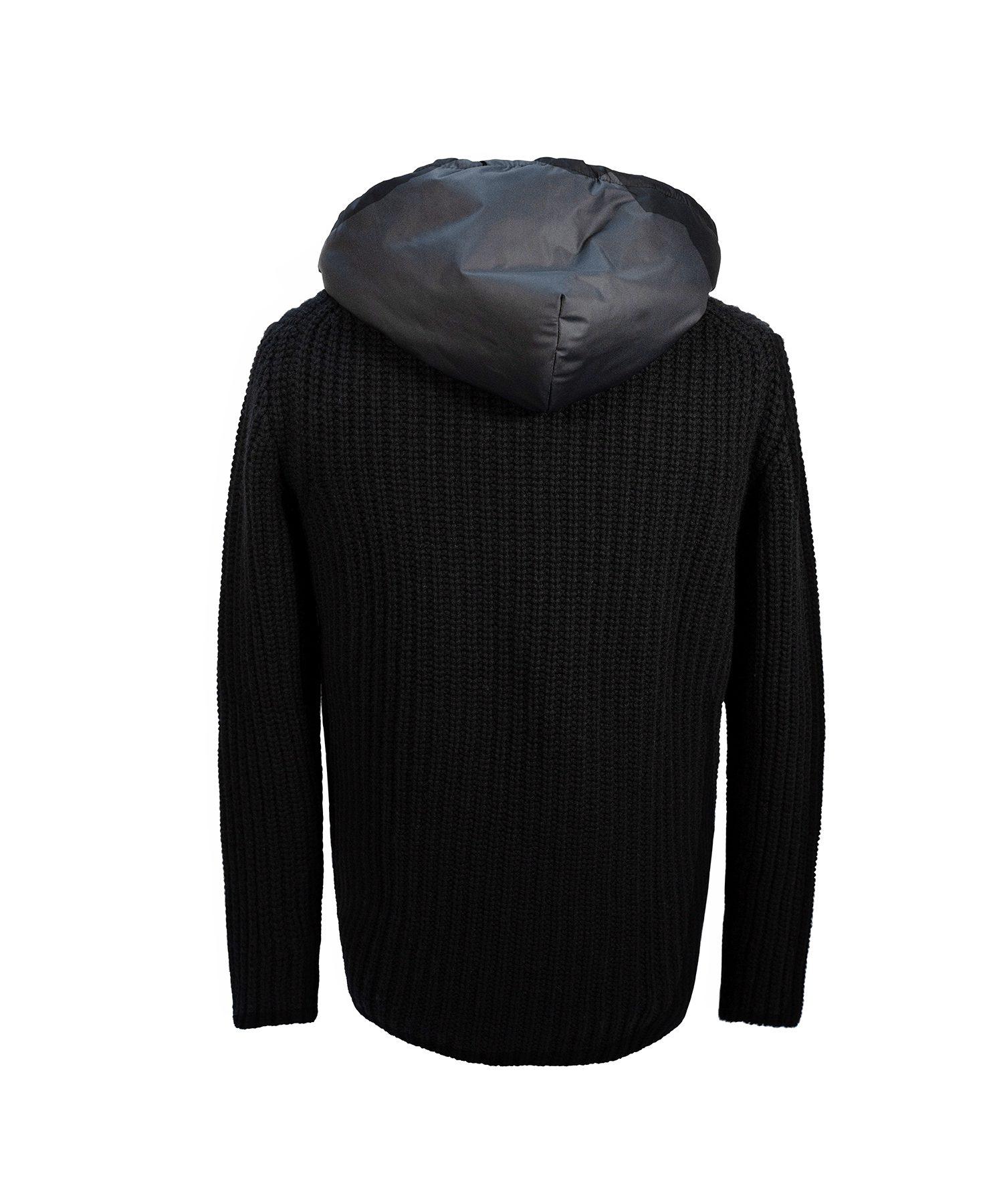 BLACK BLZ WOOL.CASHMERE D.HOOD