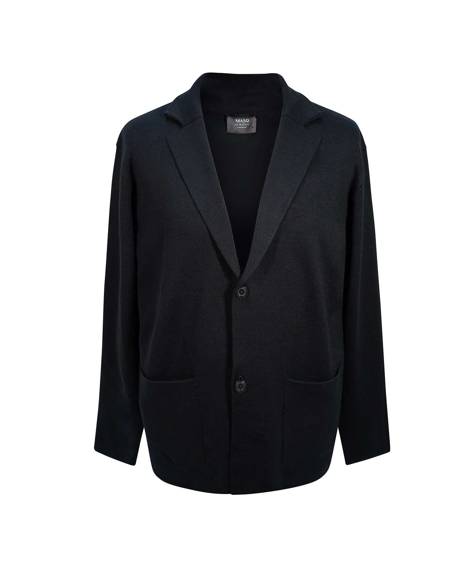 BLACK SUPER FINE WOOL BLAZER M5621-7088