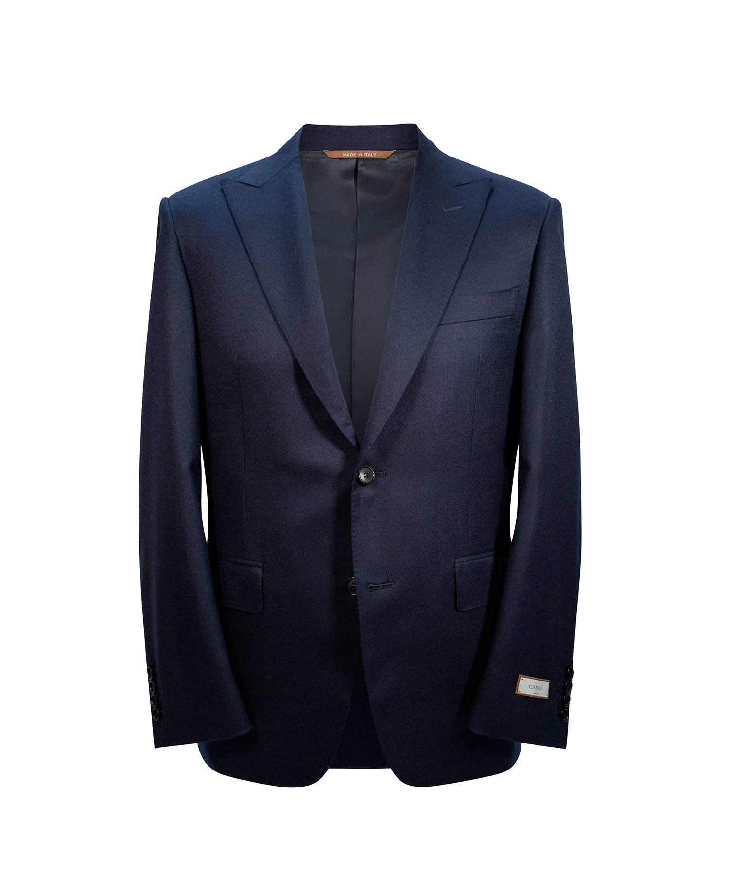 NAVY STRIPES FLANNEL PICK LAPEL