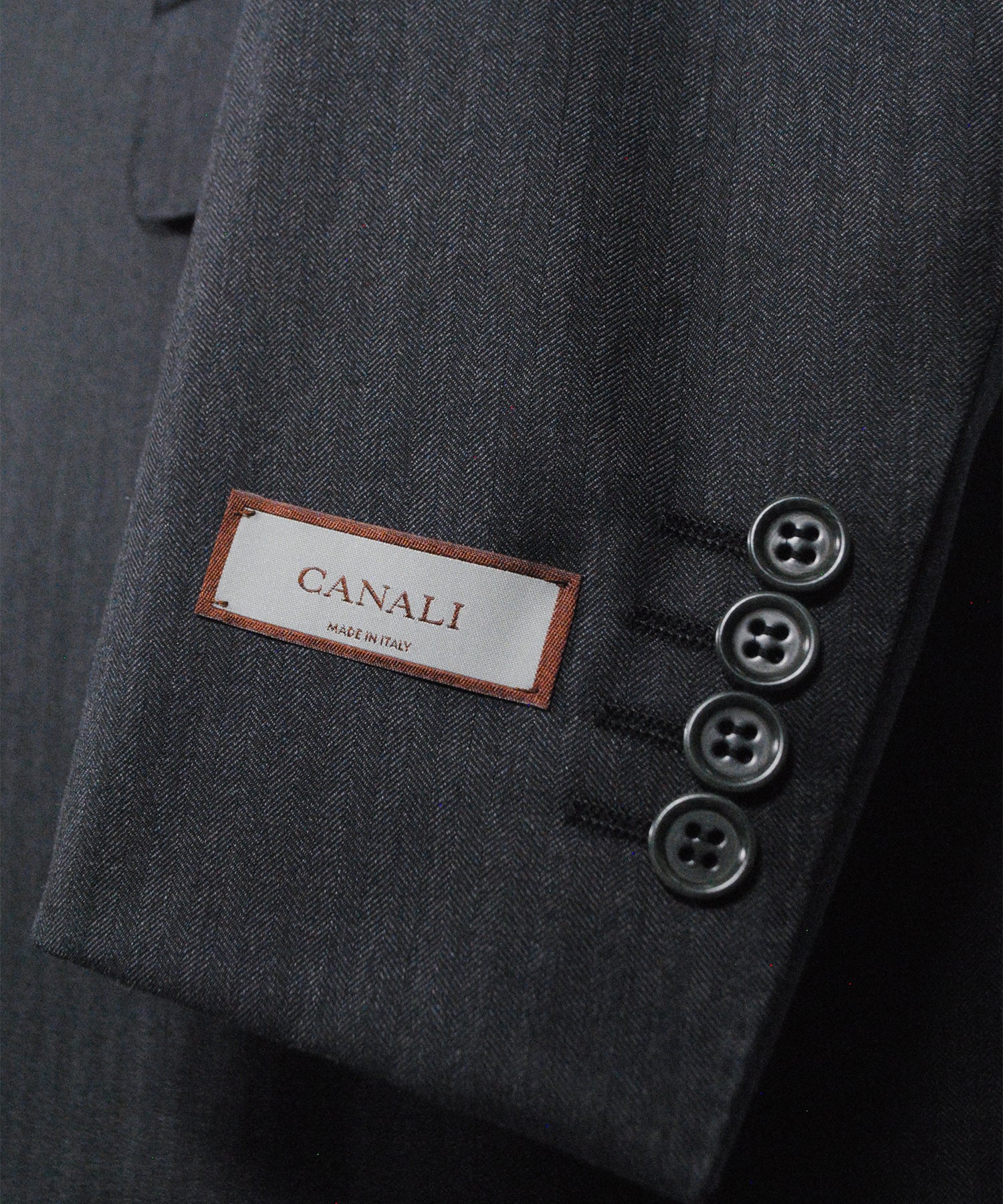 CHARCOAL H.BONE NOTCH LAPEL