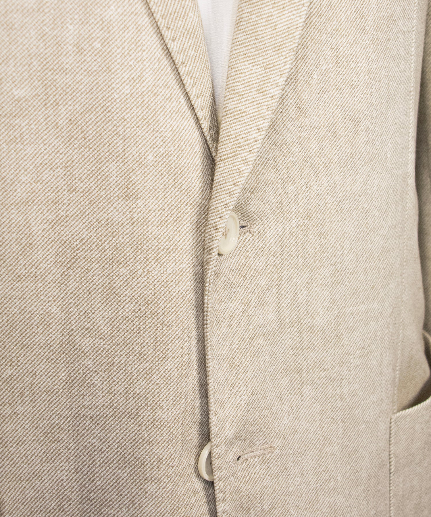 Stone Cotton Blazer – Soft Twill Weave