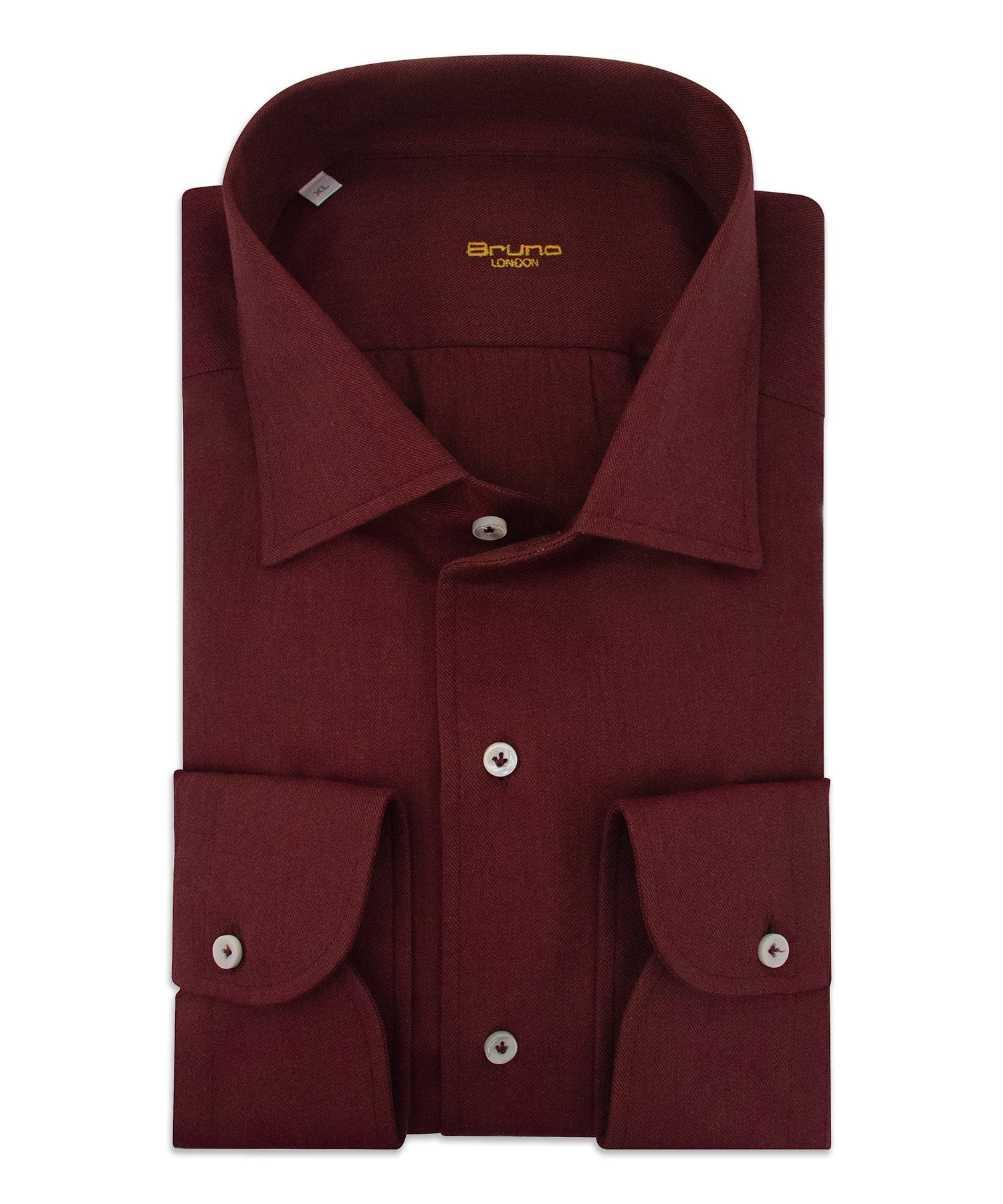 Burgundy Cotton Sport Shirt | Made in Italy | Bruno Menswear