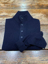 Load image into Gallery viewer, 3/4 BUTTONS SWEATER NAVY

