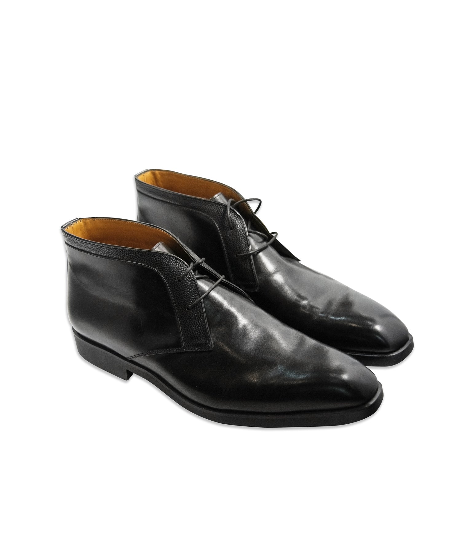 Black Leather Chukka Boots