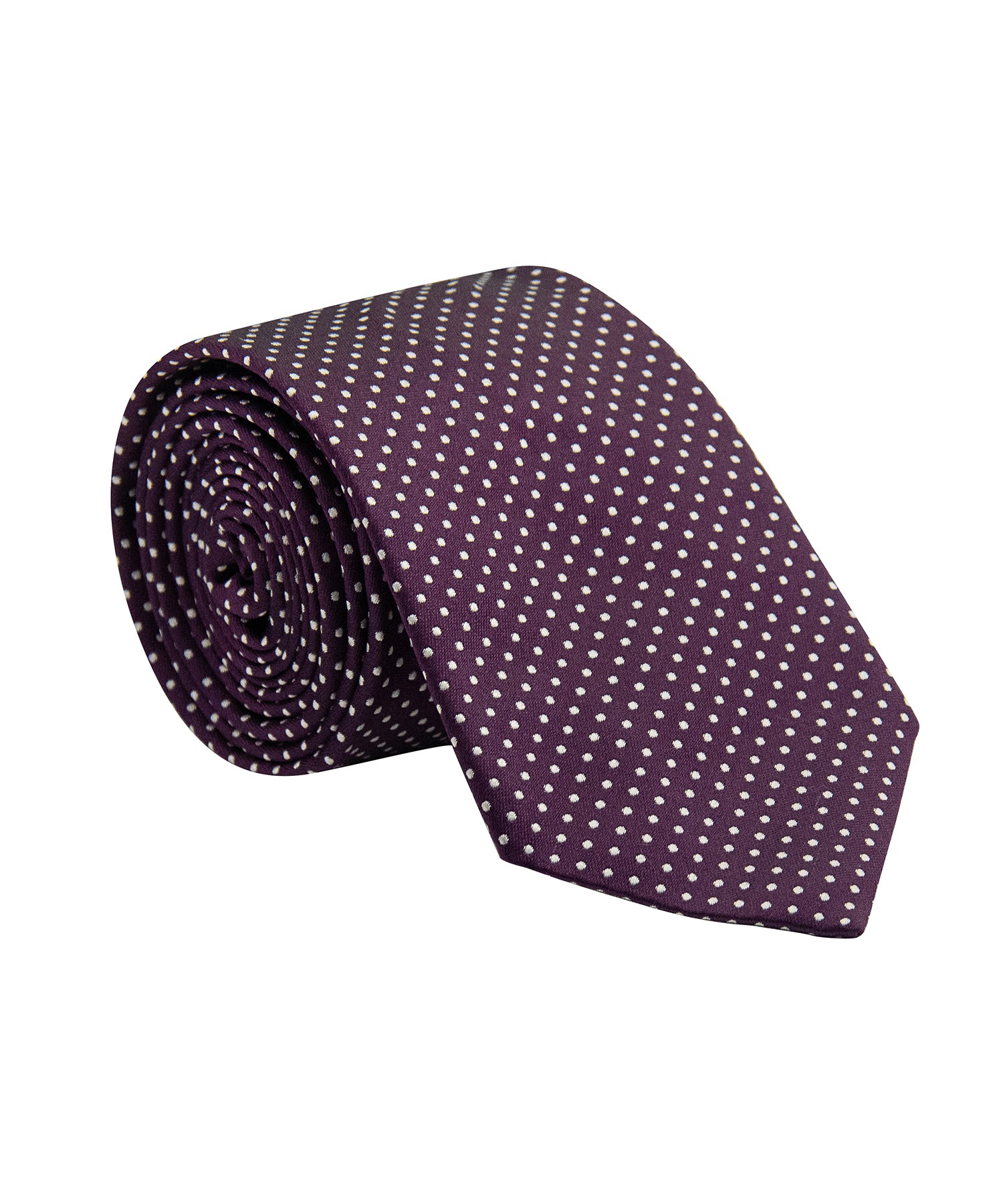 Purple Silk Micro-Dot Tie - Fiorello