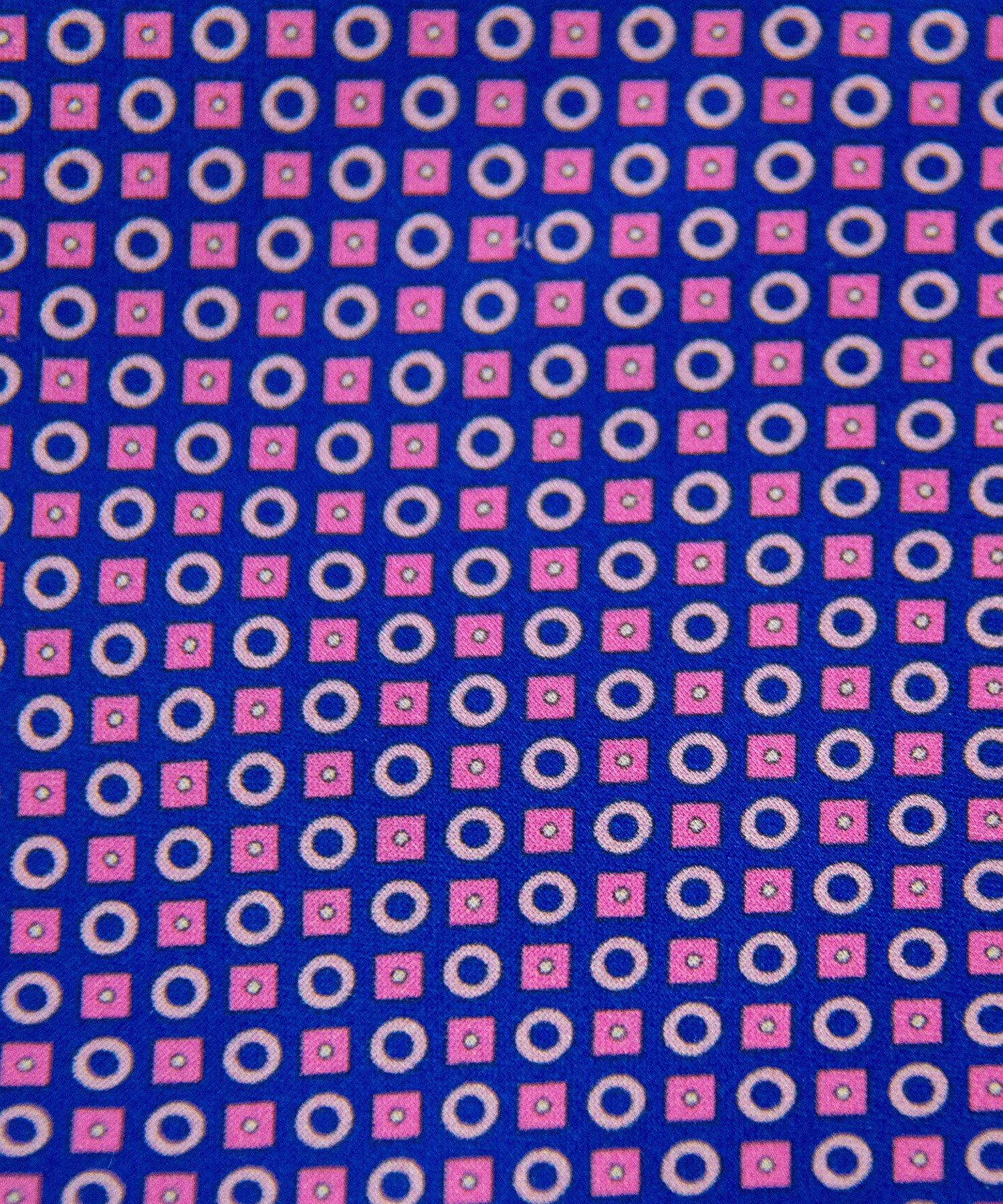 Blue Silk Tie – Pink Micro Squares