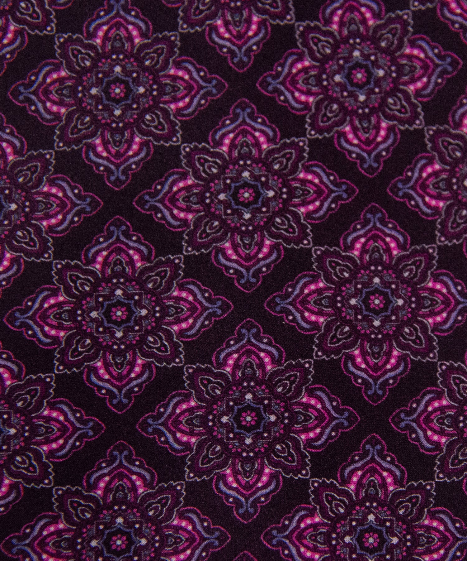 Purple Silk Tie – Medallion