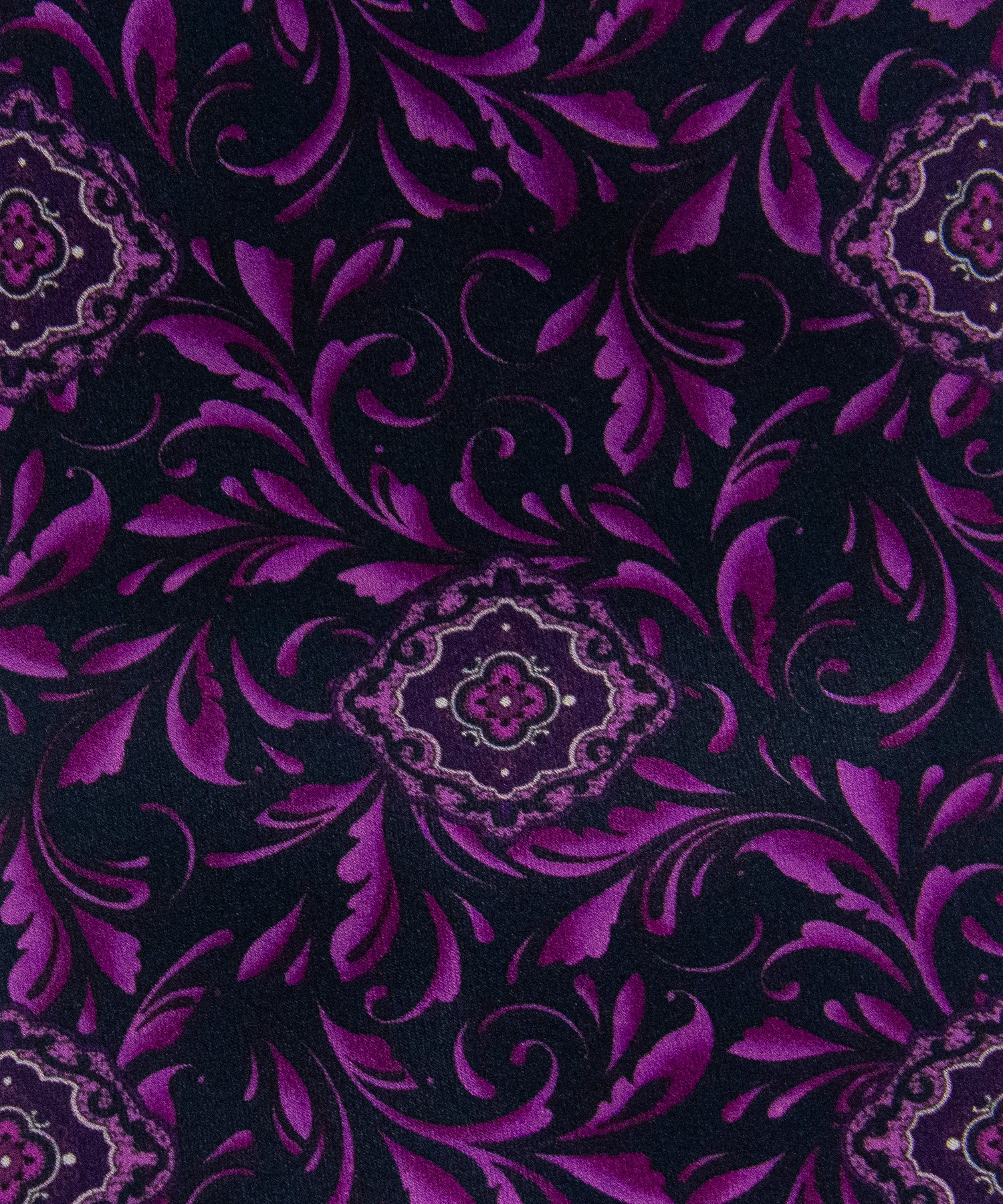 Purple Silk Tie – Baroque Floral