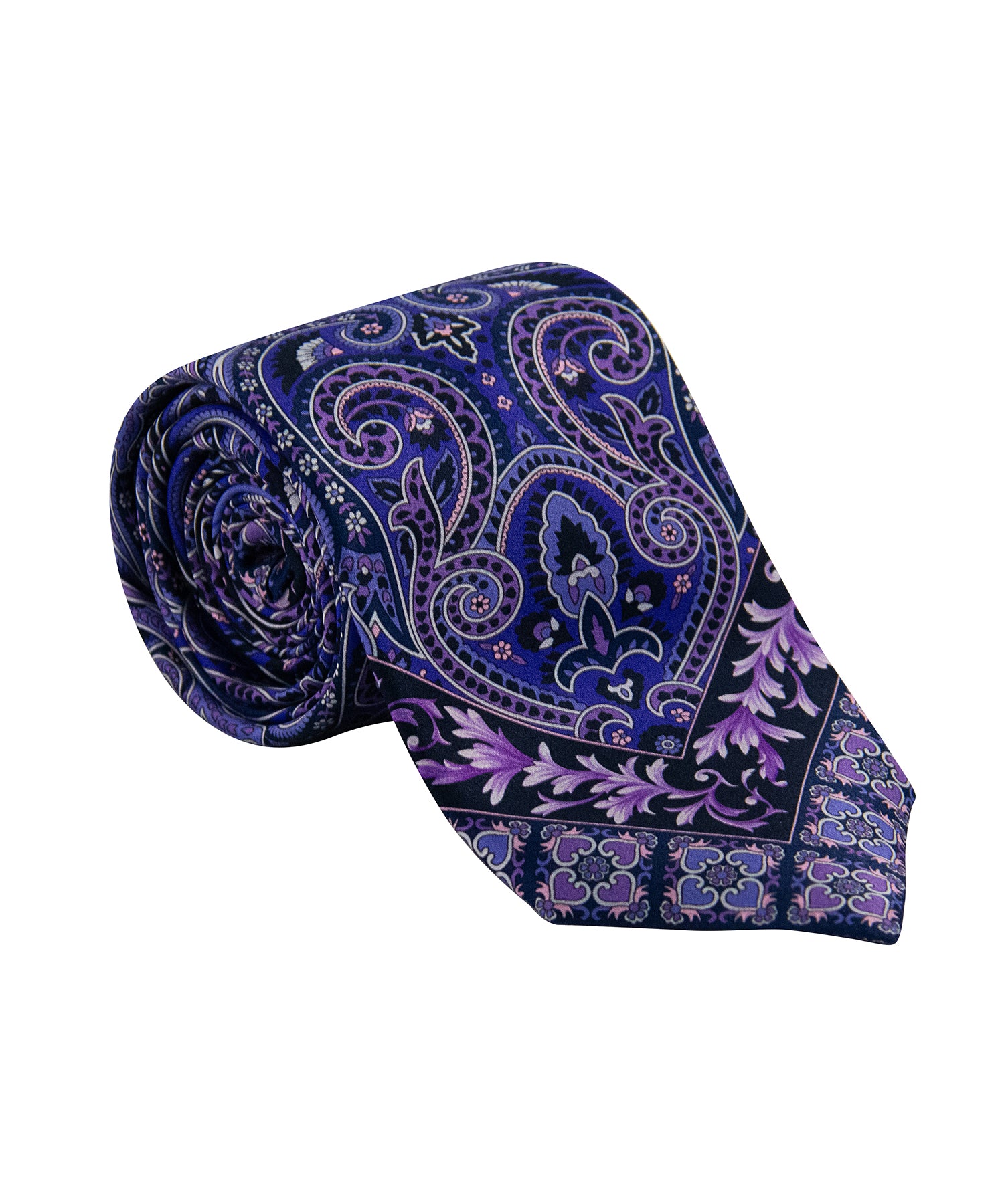 Blue Silk Tie – Paisley Floral