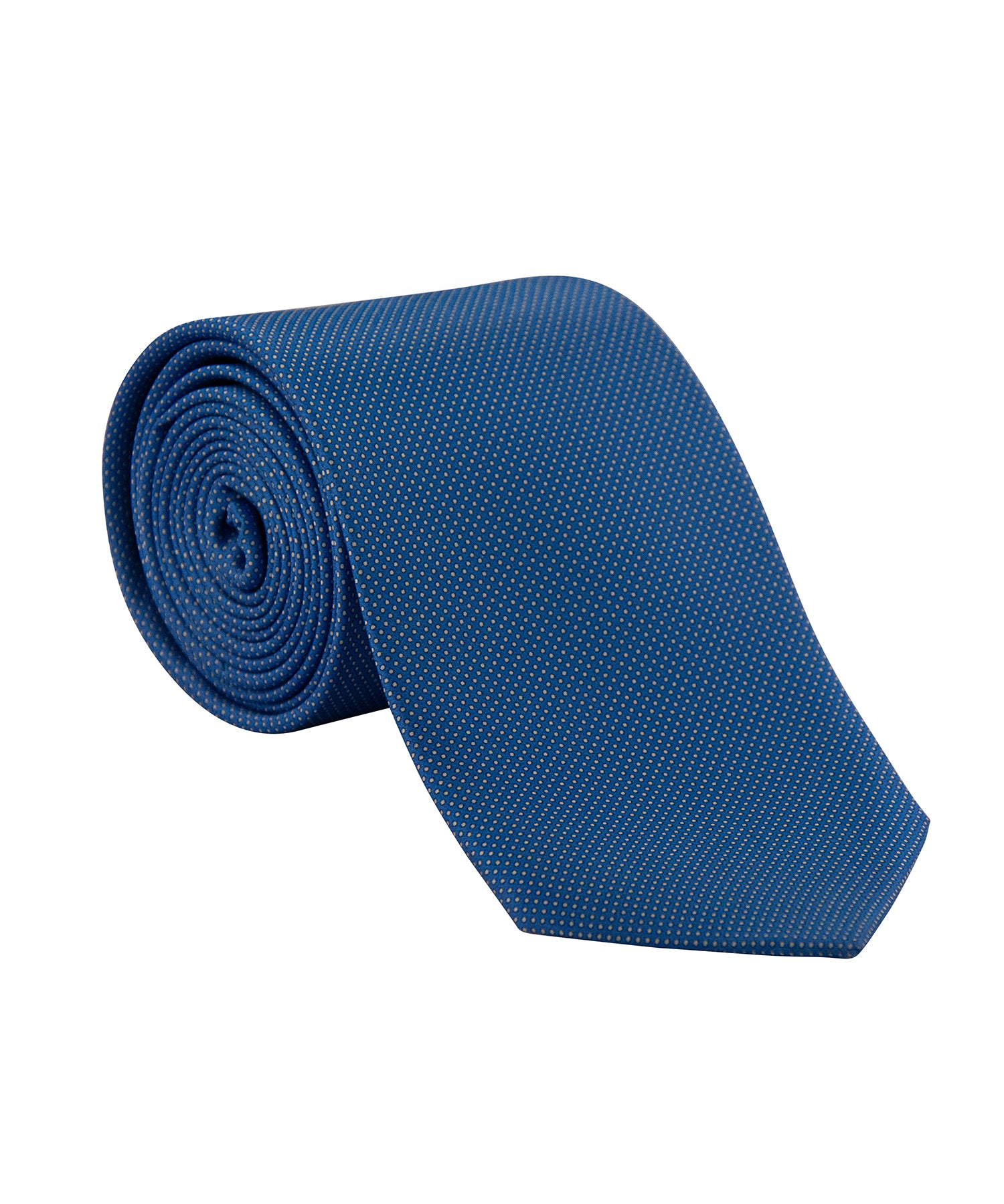 Blue Silk Tie - Microdot Pattern