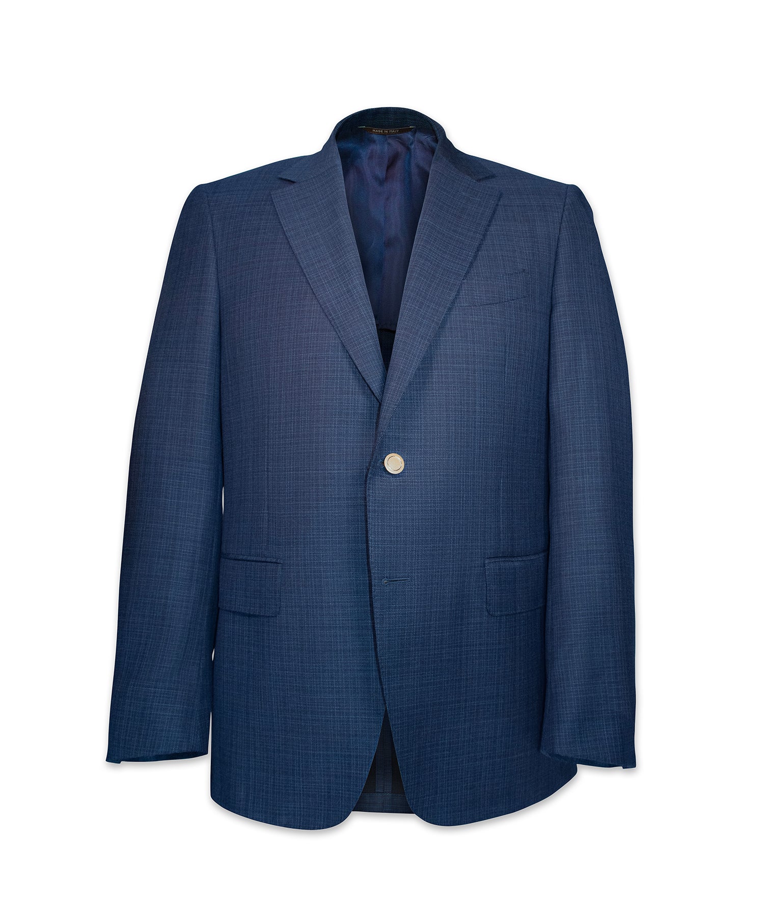 Blue Textured Wool Jacket