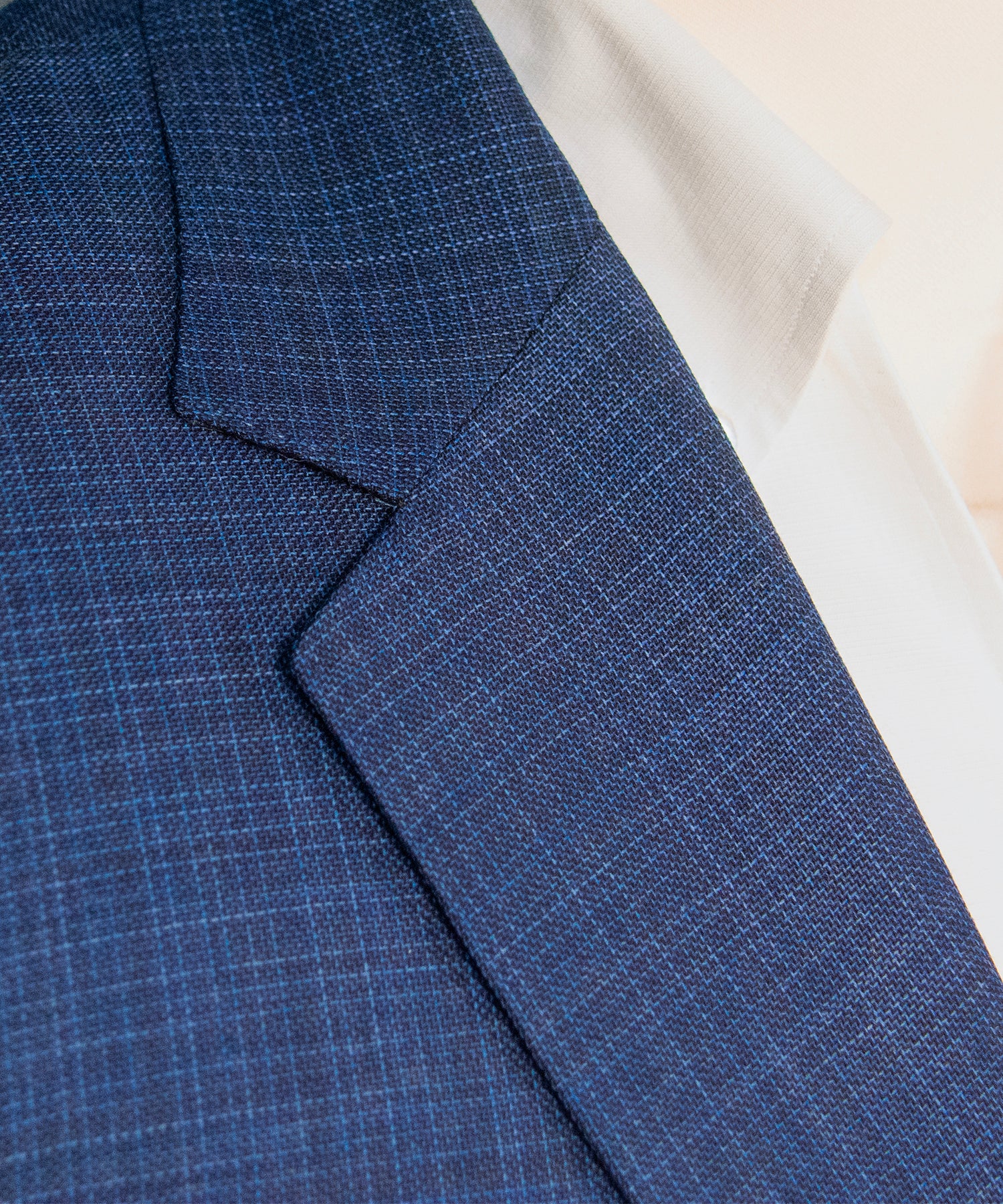 Blue Textured Wool Jacket