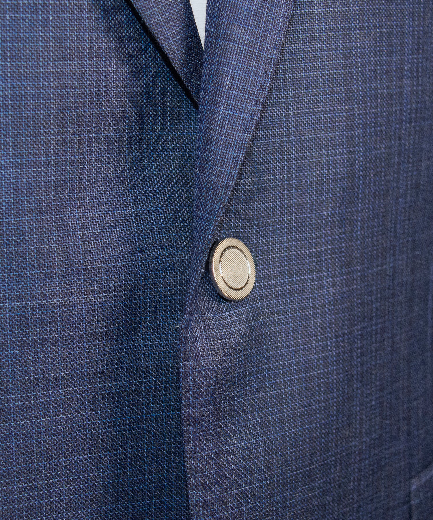 Blue Textured Wool Jacket