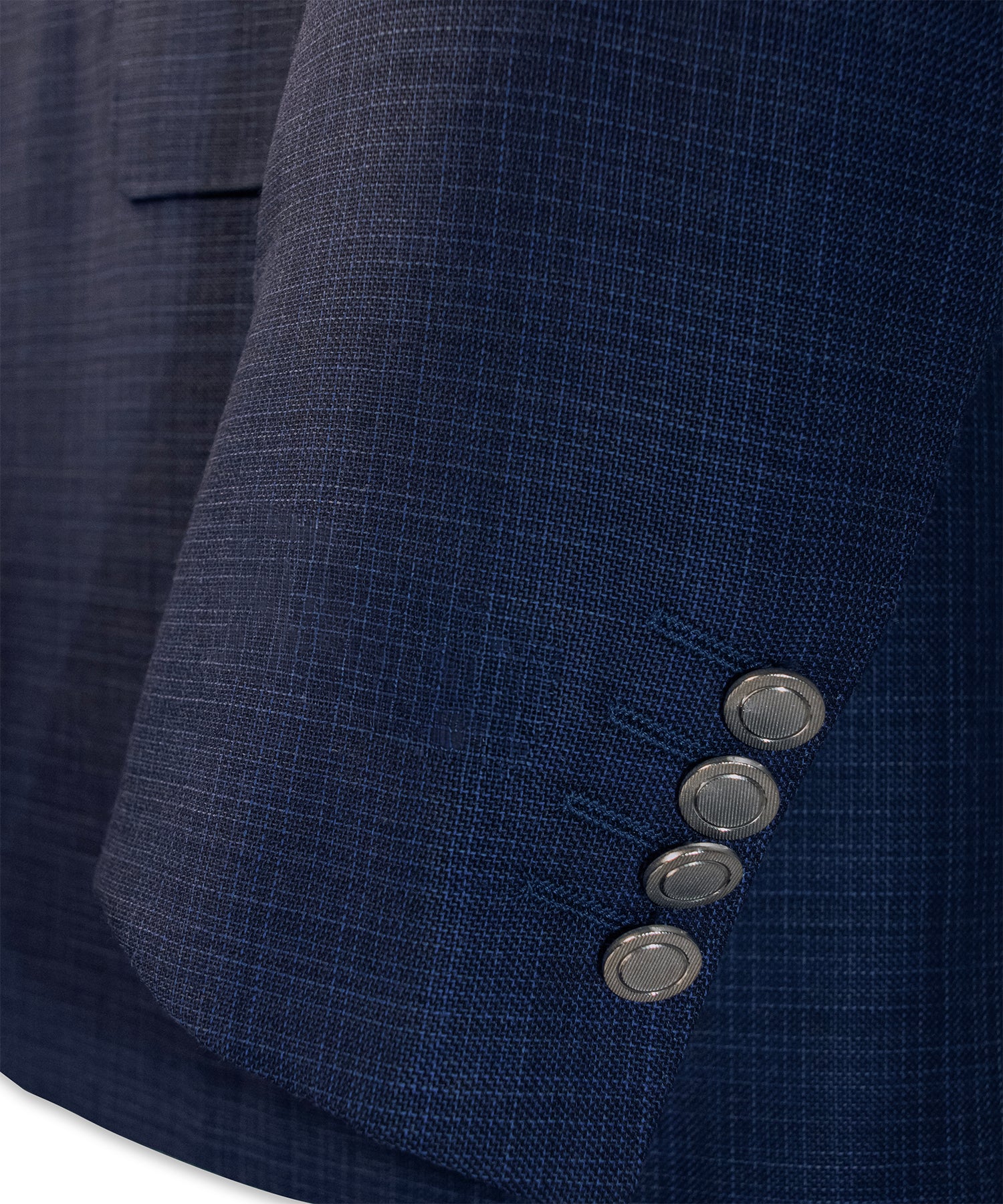 Blue Textured Wool Jacket
