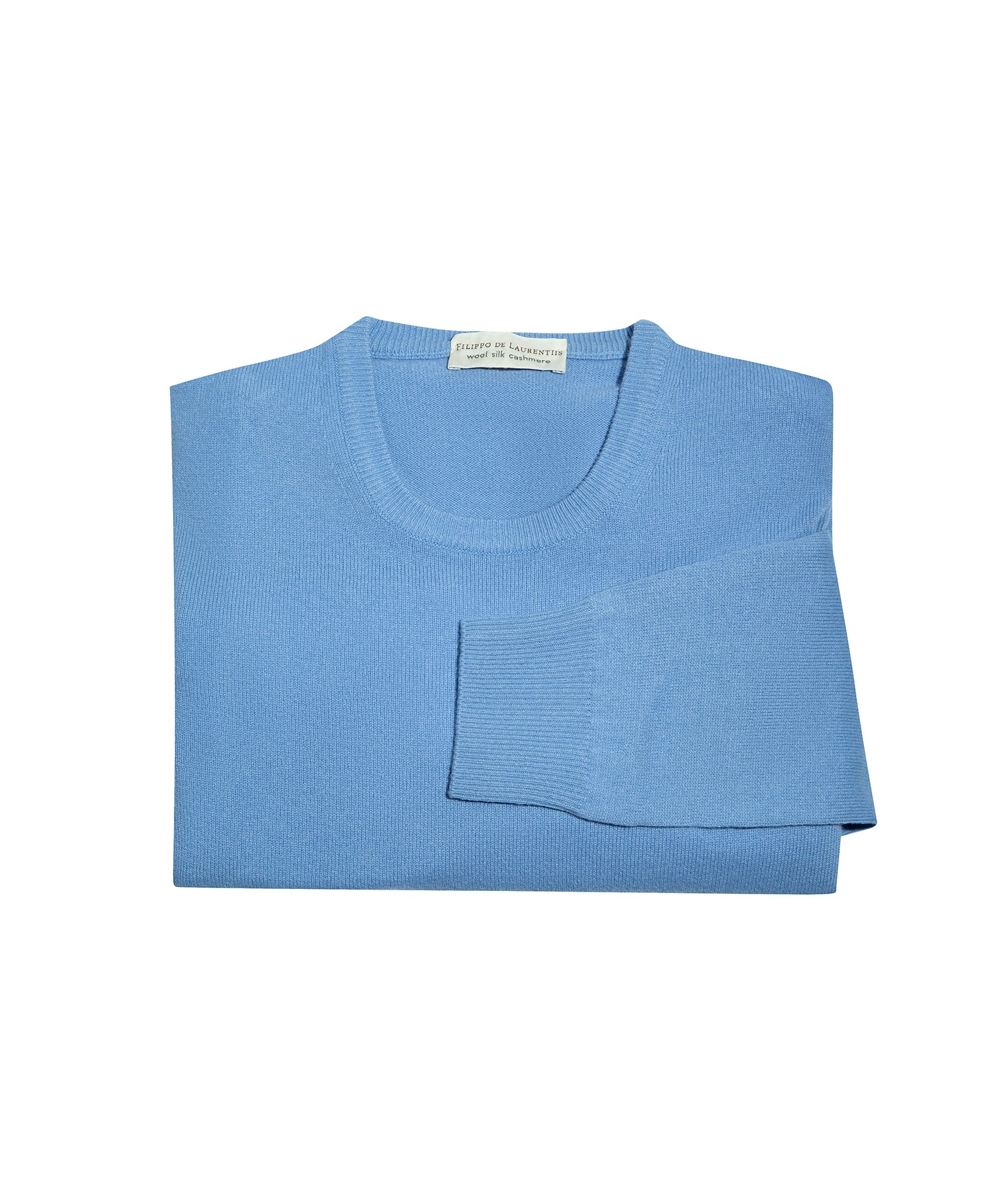 BLUE SWEATER - SUPER FINE WOOL - F.LAURENTIIS