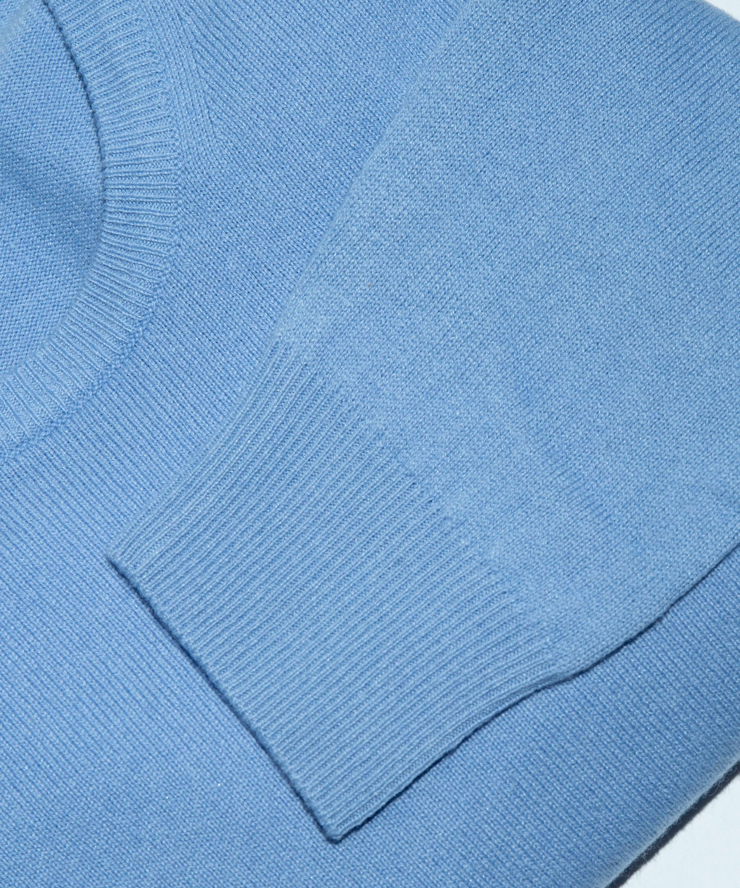 BLUE SWEATER - SUPER FINE WOOL - F.LAURENTIIS