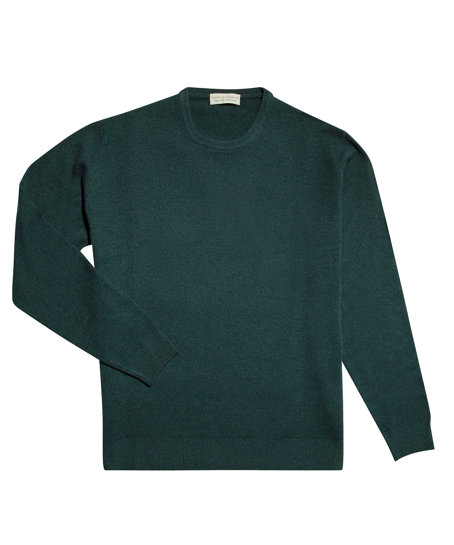 GREEN SWEATER - SUPER FINE WOOL - F.LAURENTIIS