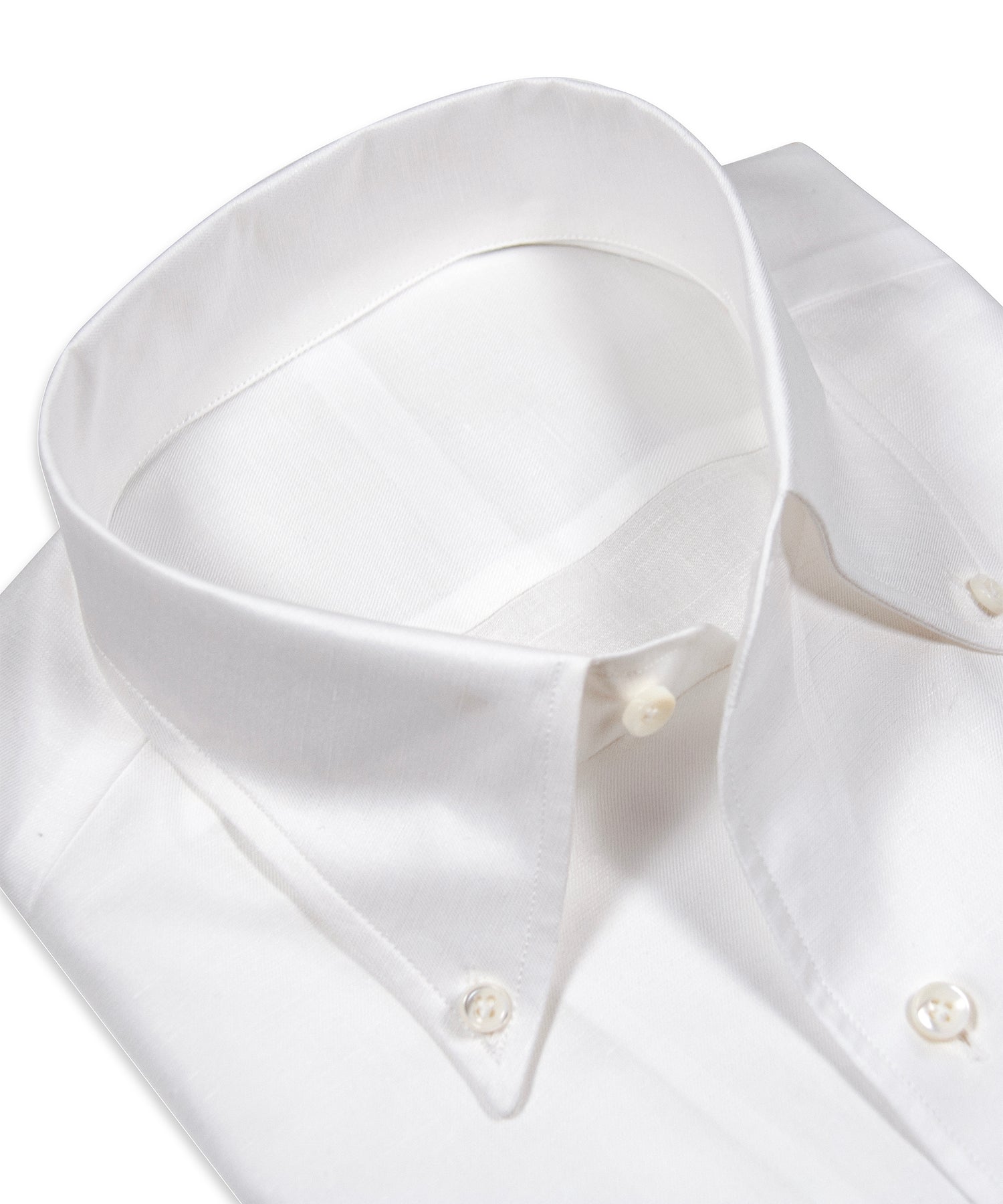 White Cotton-Linen Casual Shirt