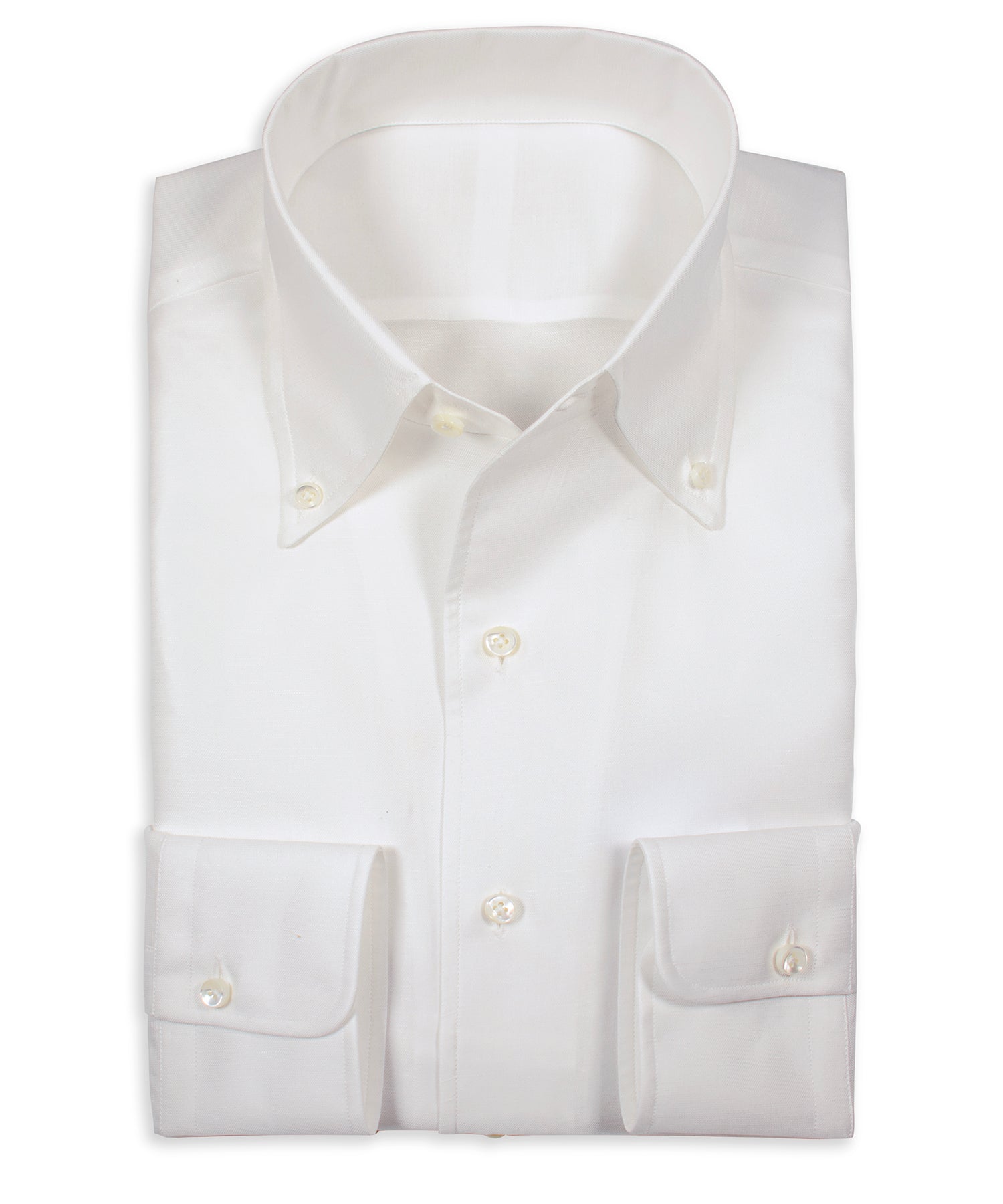 White Cotton-Linen Casual Shirt
