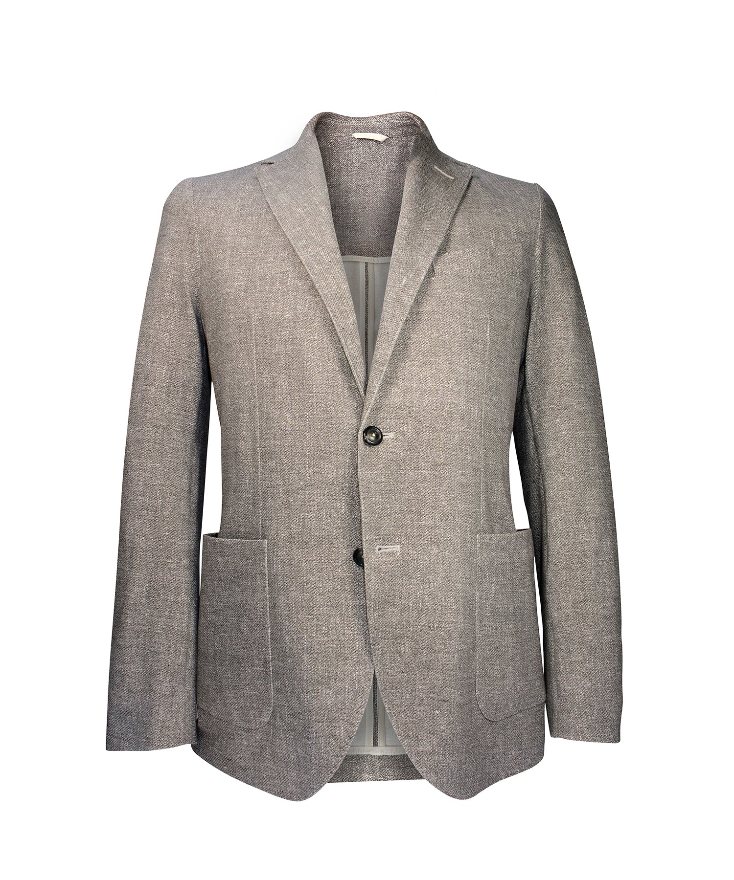 Stone Cotton Blazer – Soft Textured Weave