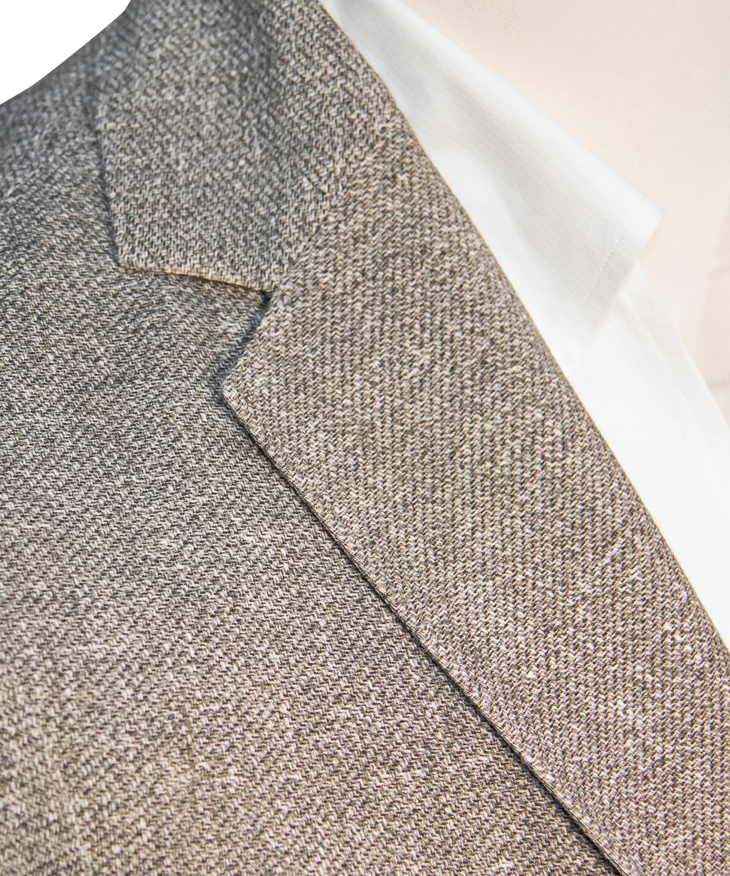 Stone Cotton Blazer – Soft Textured Weave