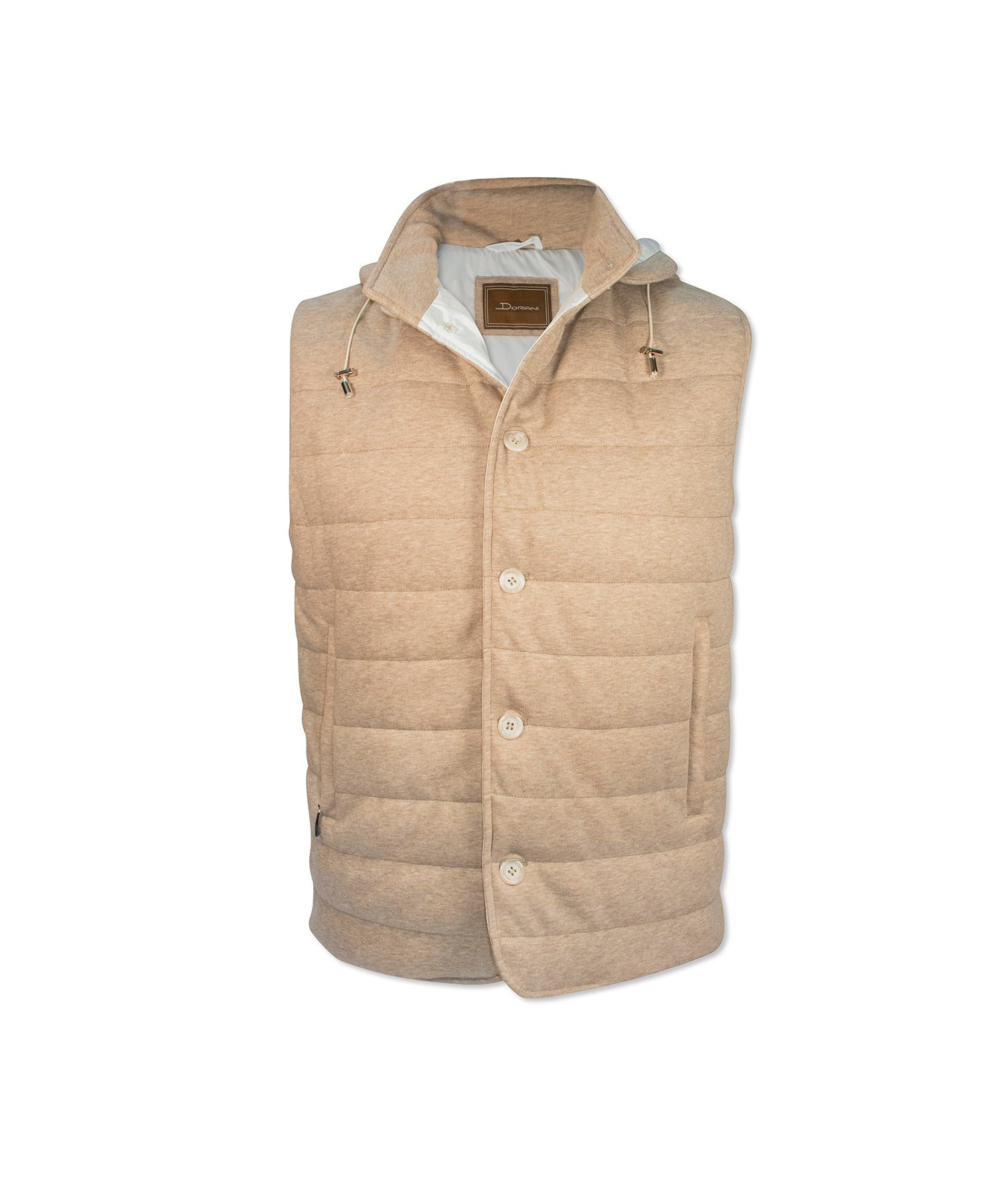 BEIGE GILET D.HOOD