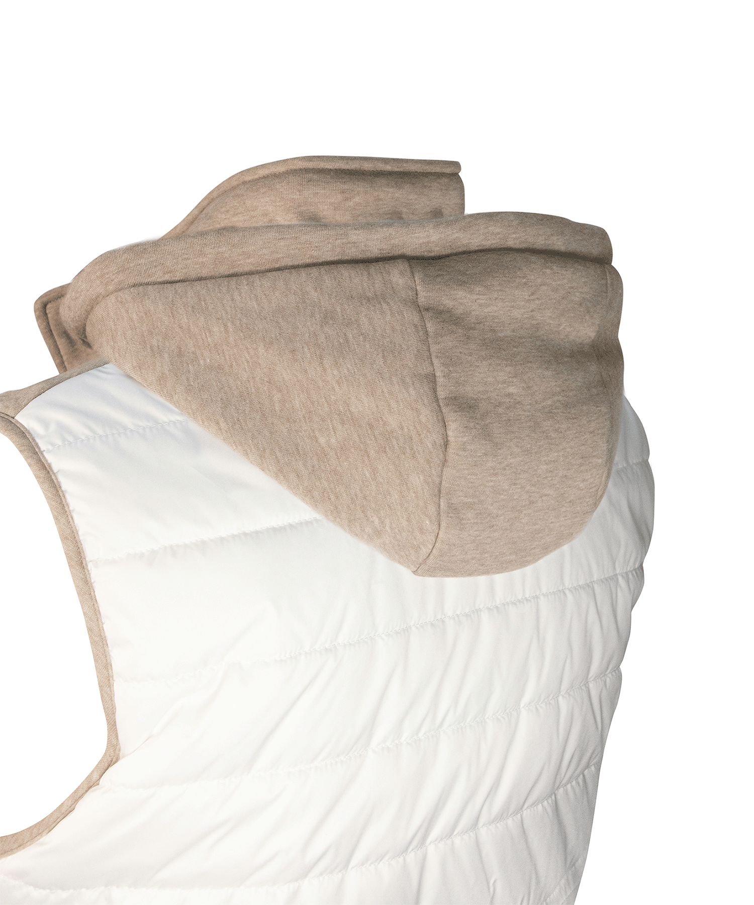 BEIGE GILET D.HOOD