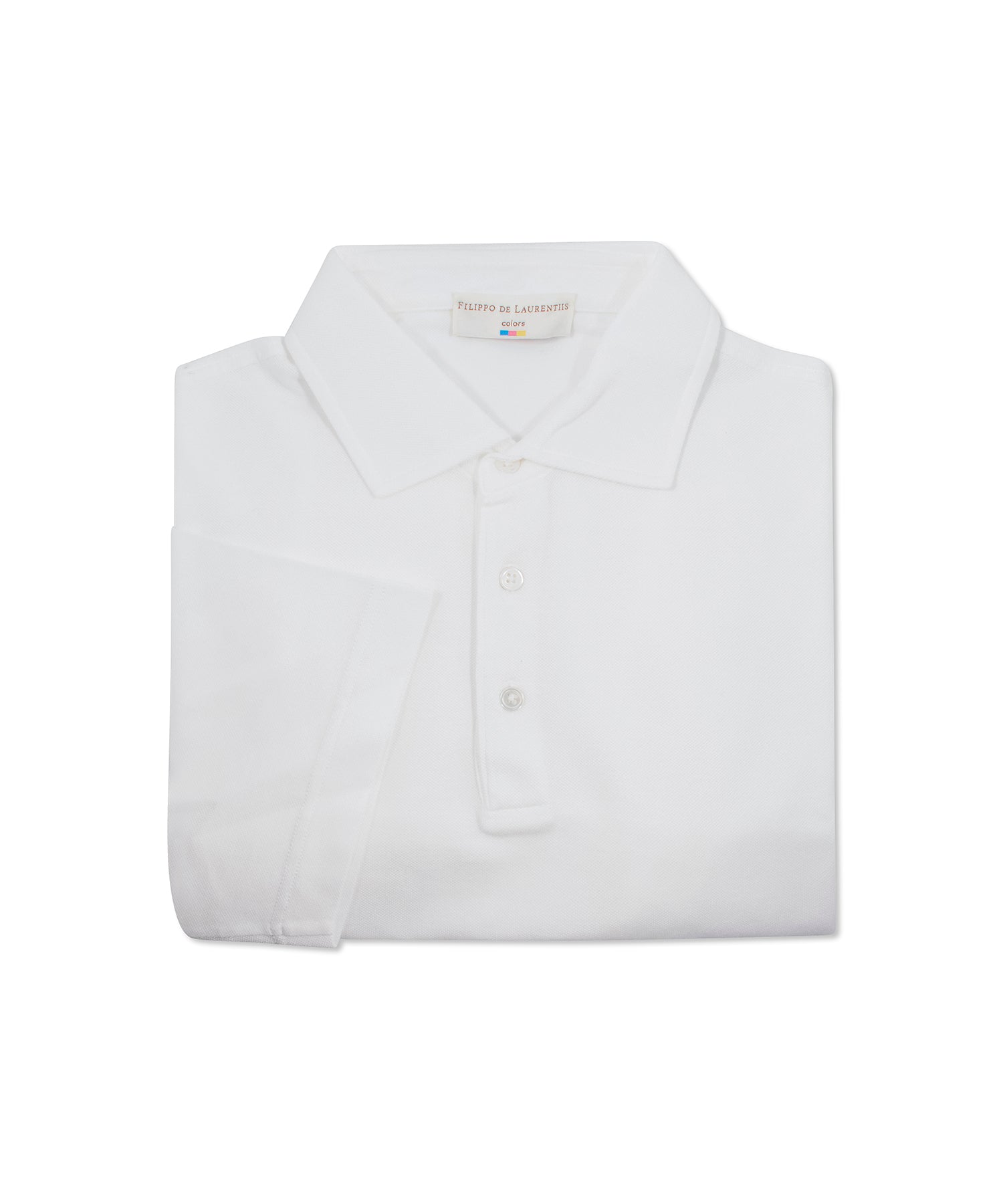 White Cotton Shot Sleeve Polo Shirt