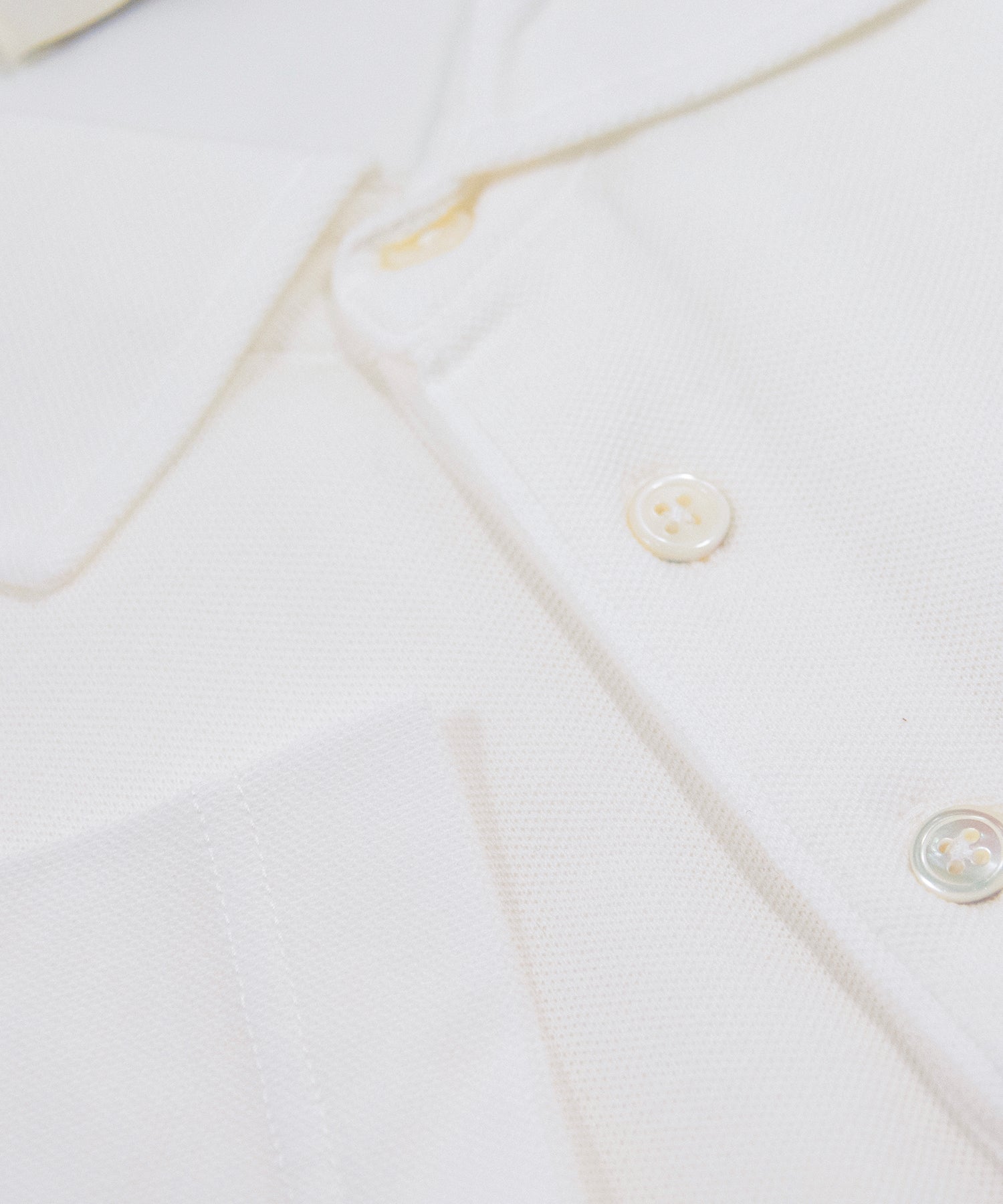 White Cotton Shot Sleeve Polo Shirt