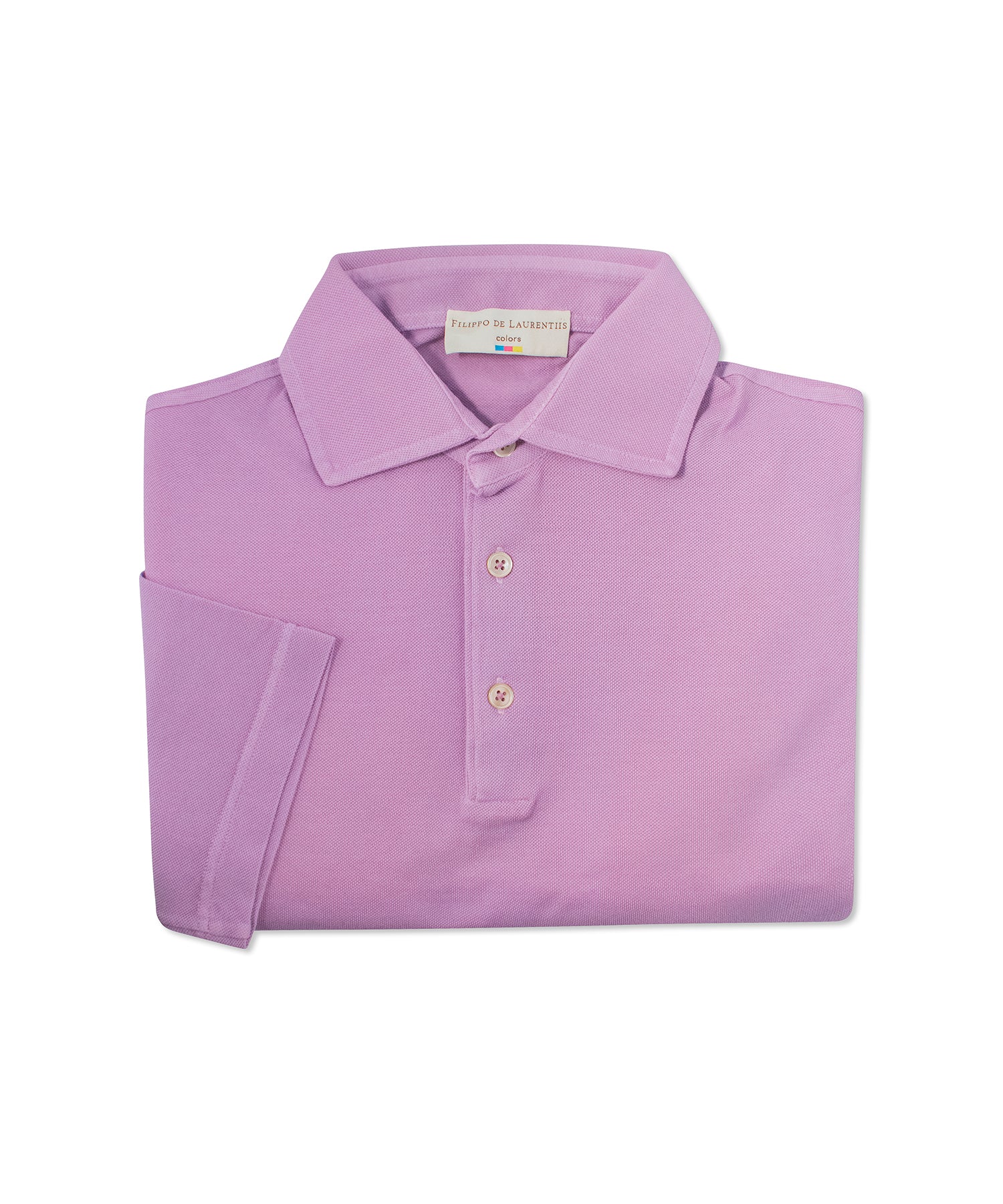 Violet Cotton Shot Sleeve Polo Shirt