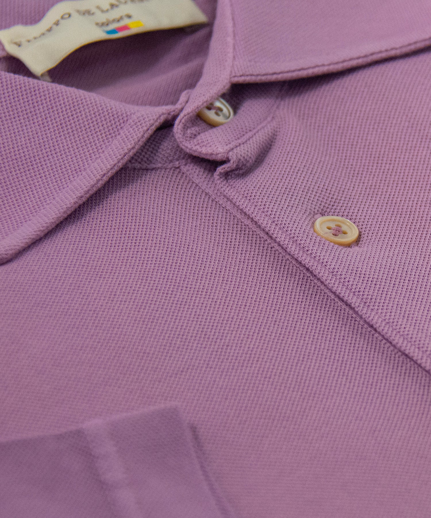 Violet Cotton Shot Sleeve Polo Shirt