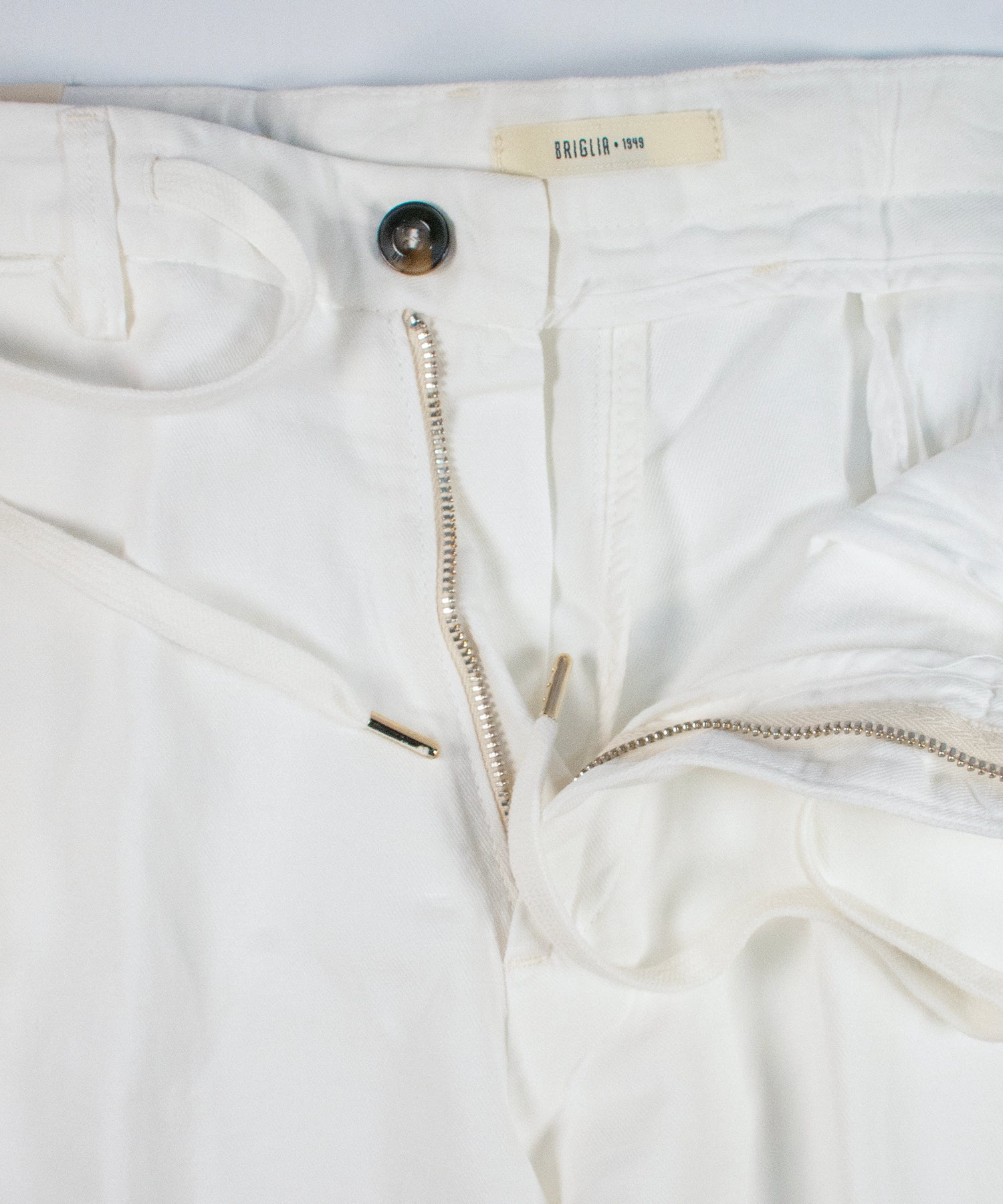 White Linen-Cotton Drawstring Shorts