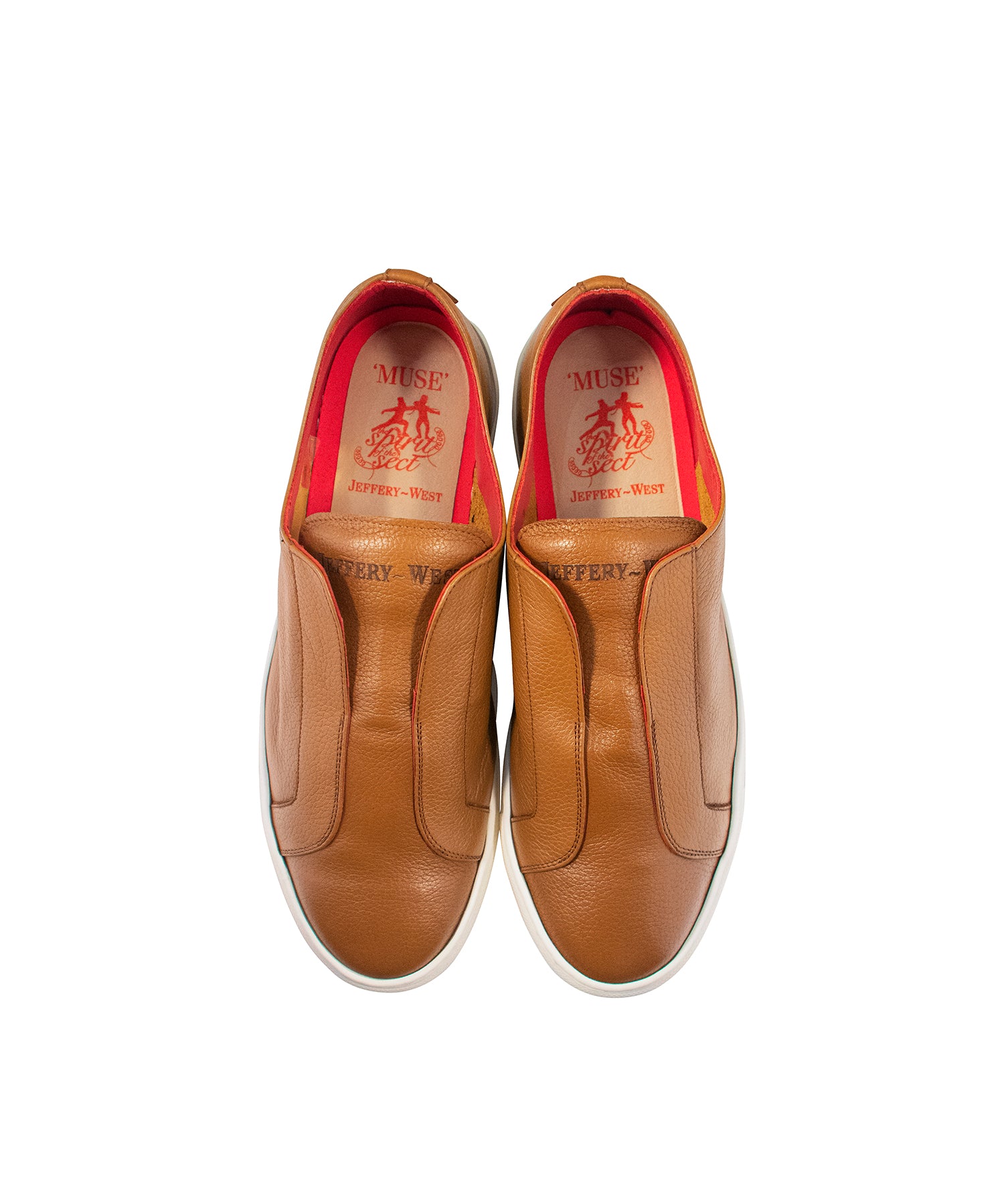 Tan Leather Slip-On Trainer