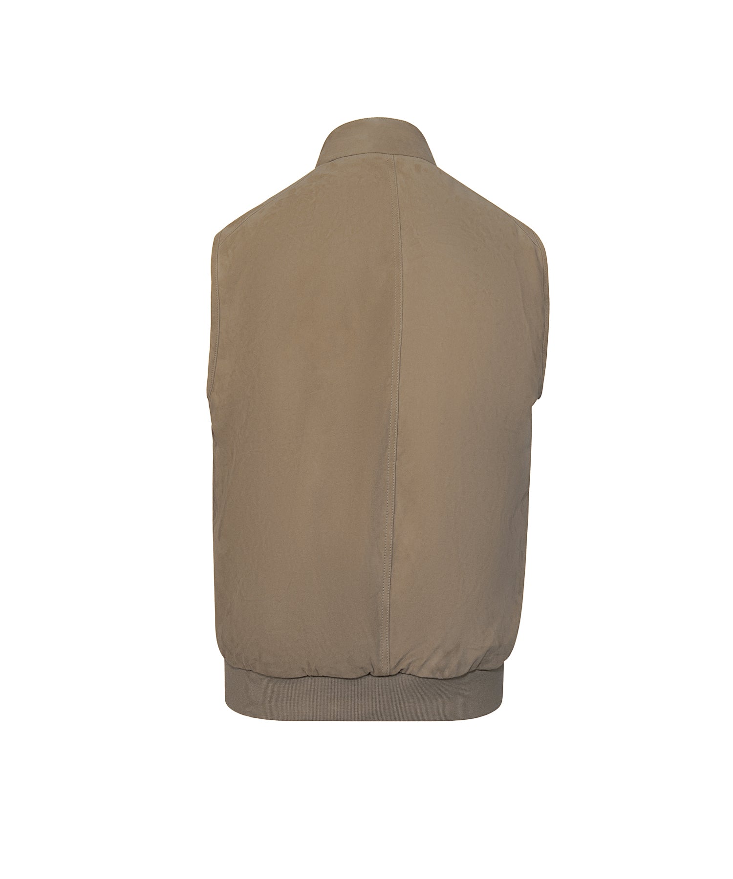 BEIGE GILET DHOOD GOATSKIN