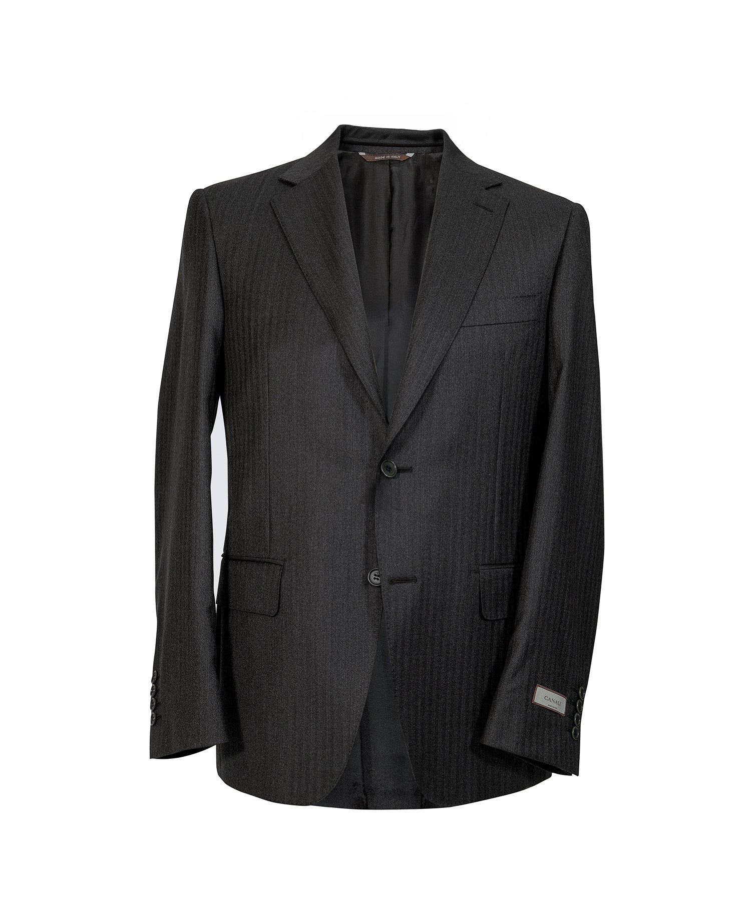 CHARCOAL H.BONE NOTCH LAPEL