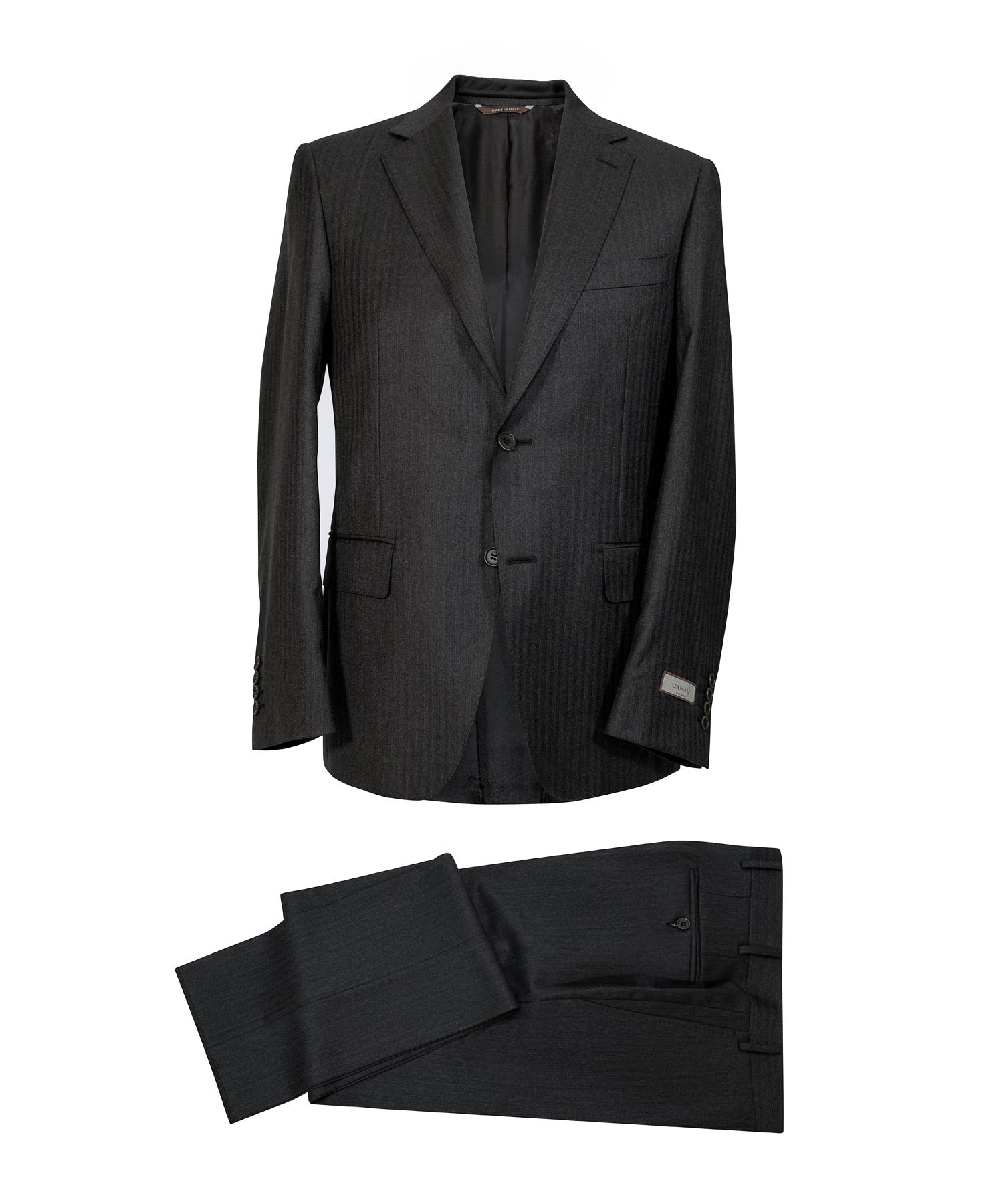 CHARCOAL H.BONE NOTCH LAPEL