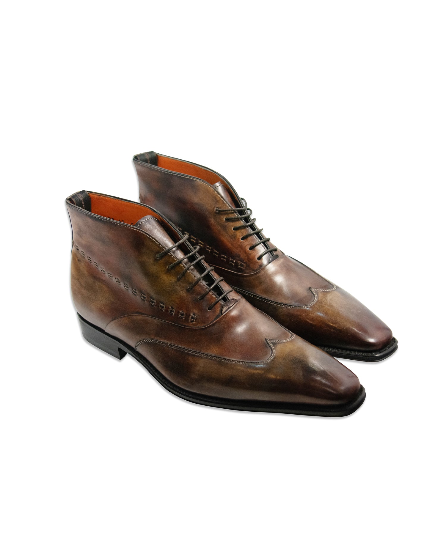 Brown Leather Ankle Boots