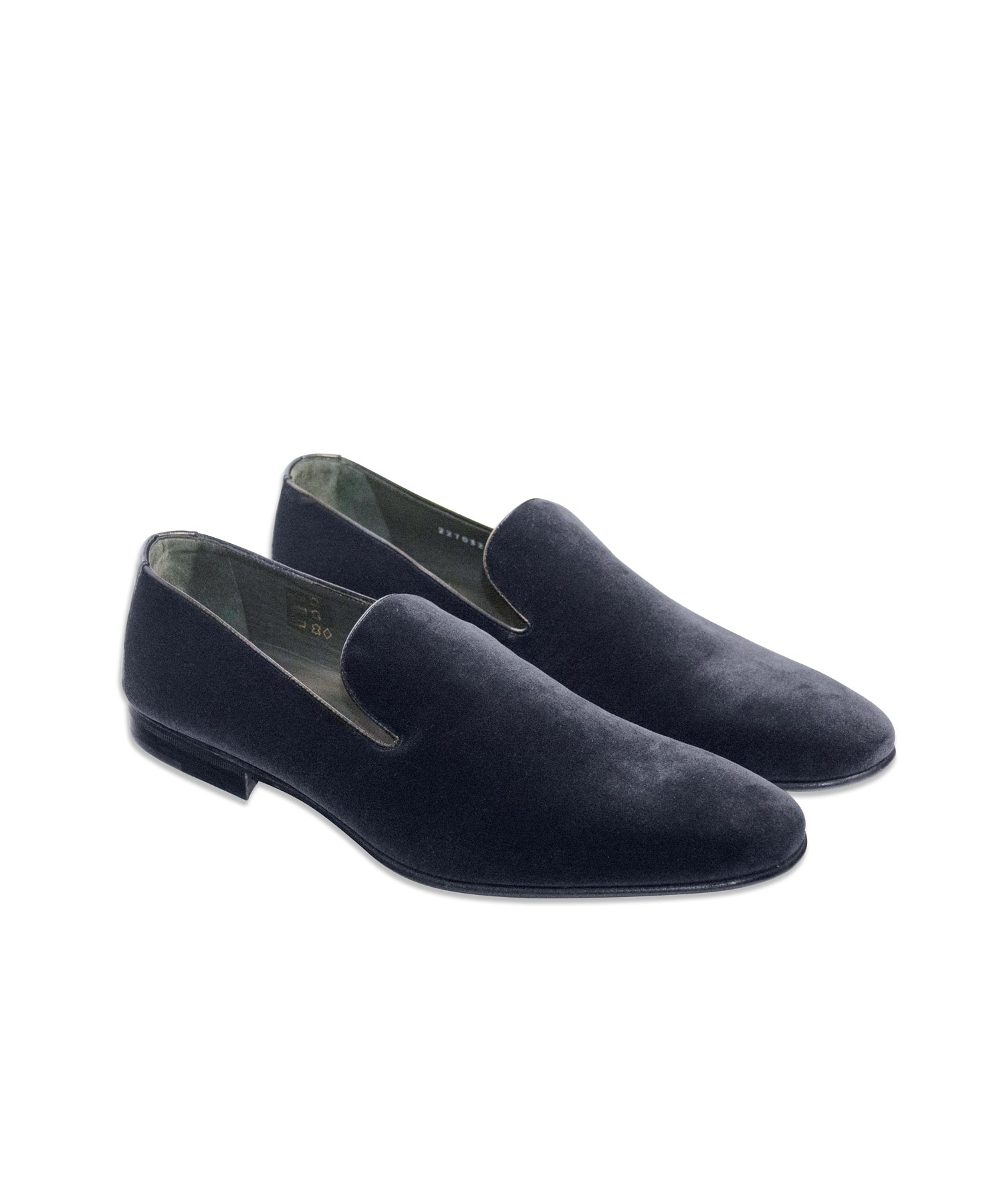 Navy Velvet Loafers