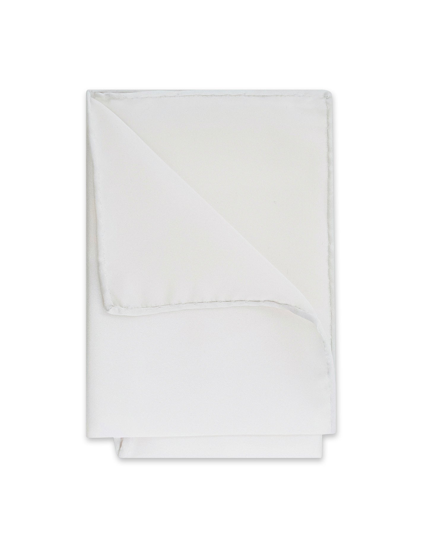 White Silk Pocket Square