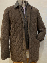 Load image into Gallery viewer, QUILTED SUEDE 3/4COAT 361 BROWN JOSH 00457WR
