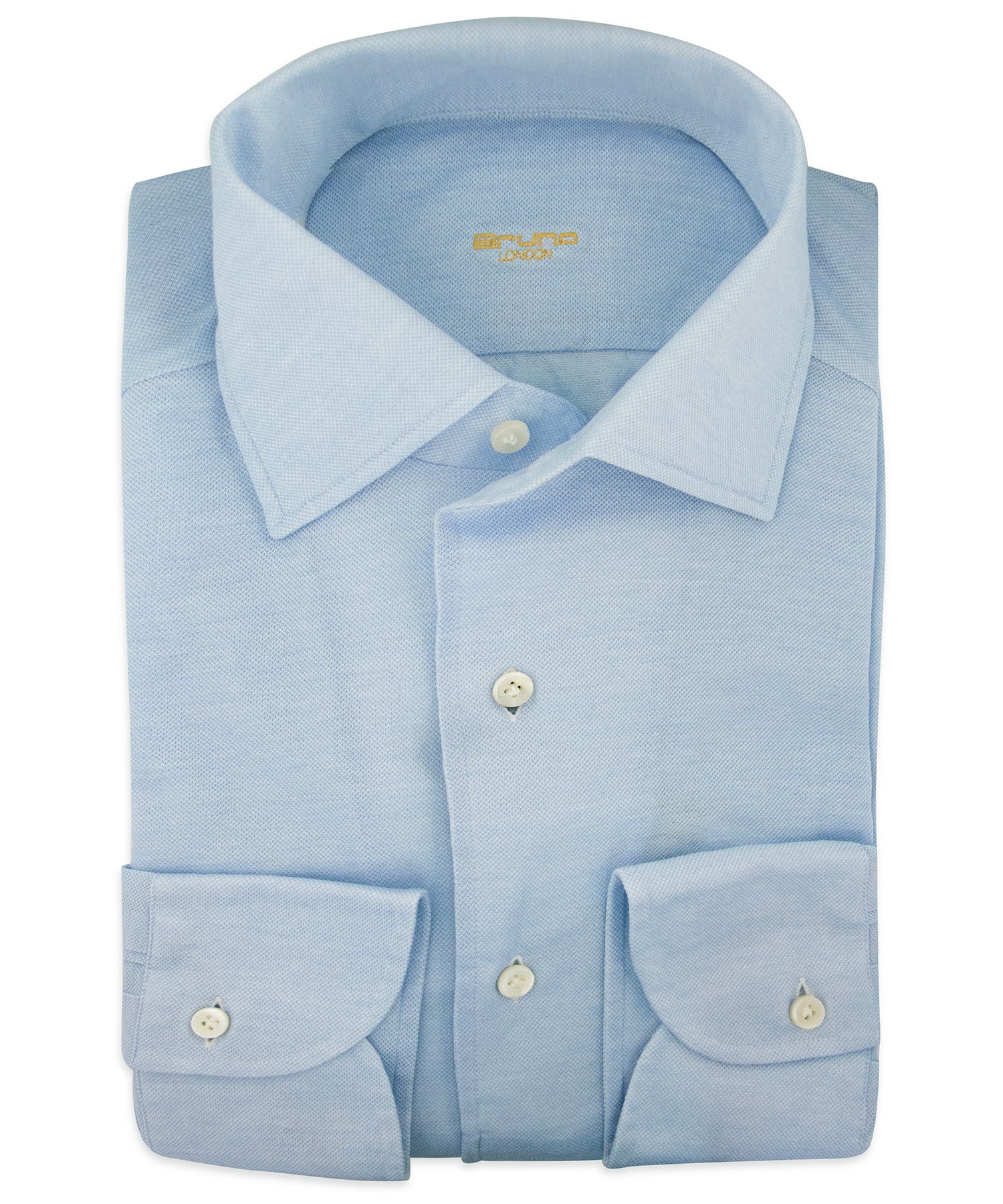 Light Blue Textured Cotton Shirt