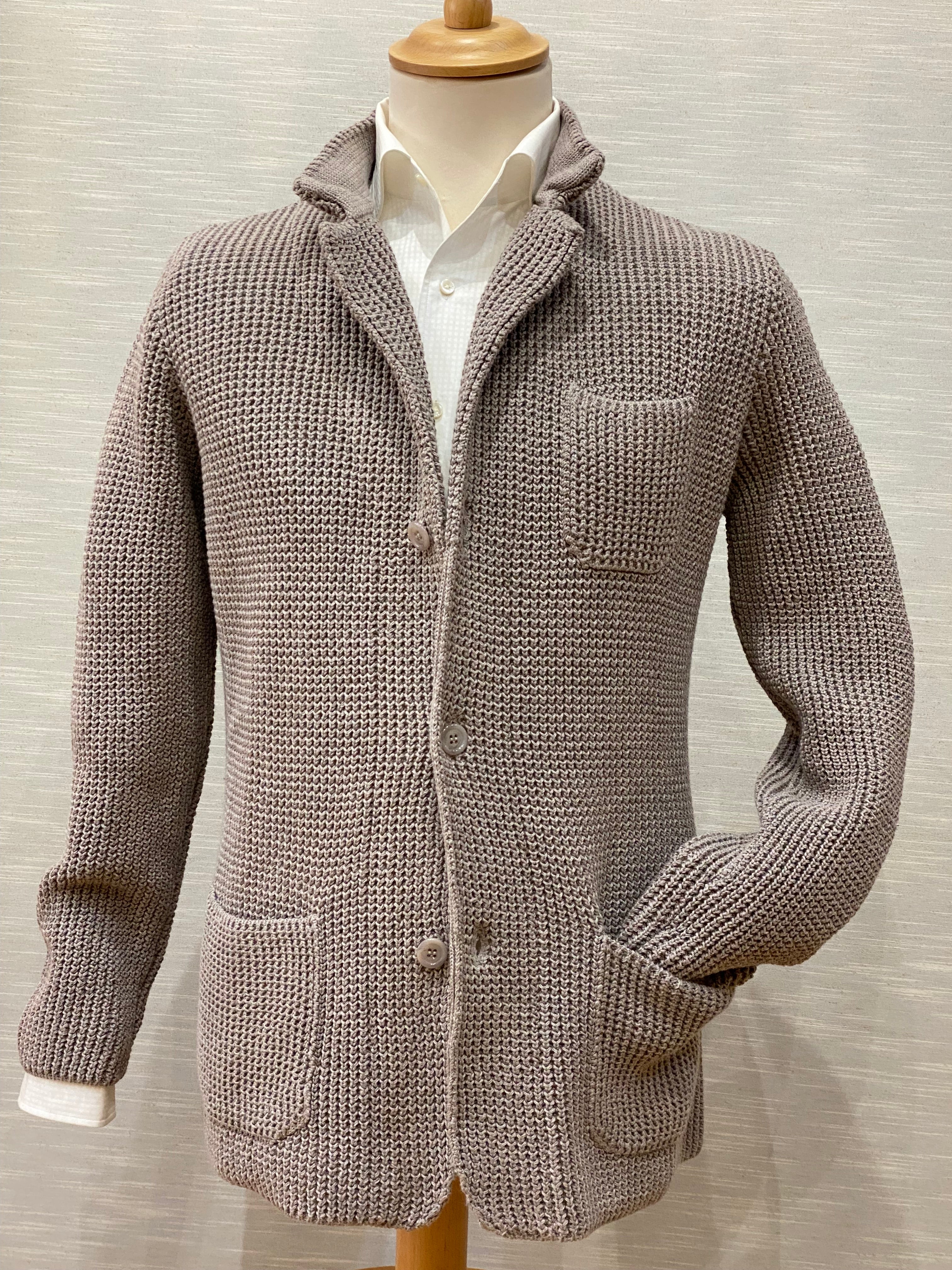 COTTON KNITTED BLAZER BEIGE 112 513