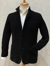 Load image into Gallery viewer, COTTON KNITTED BLAZER BLACK 112 NERO
