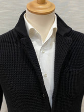Load image into Gallery viewer, COTTON KNITTED BLAZER BLACK 112 NERO
