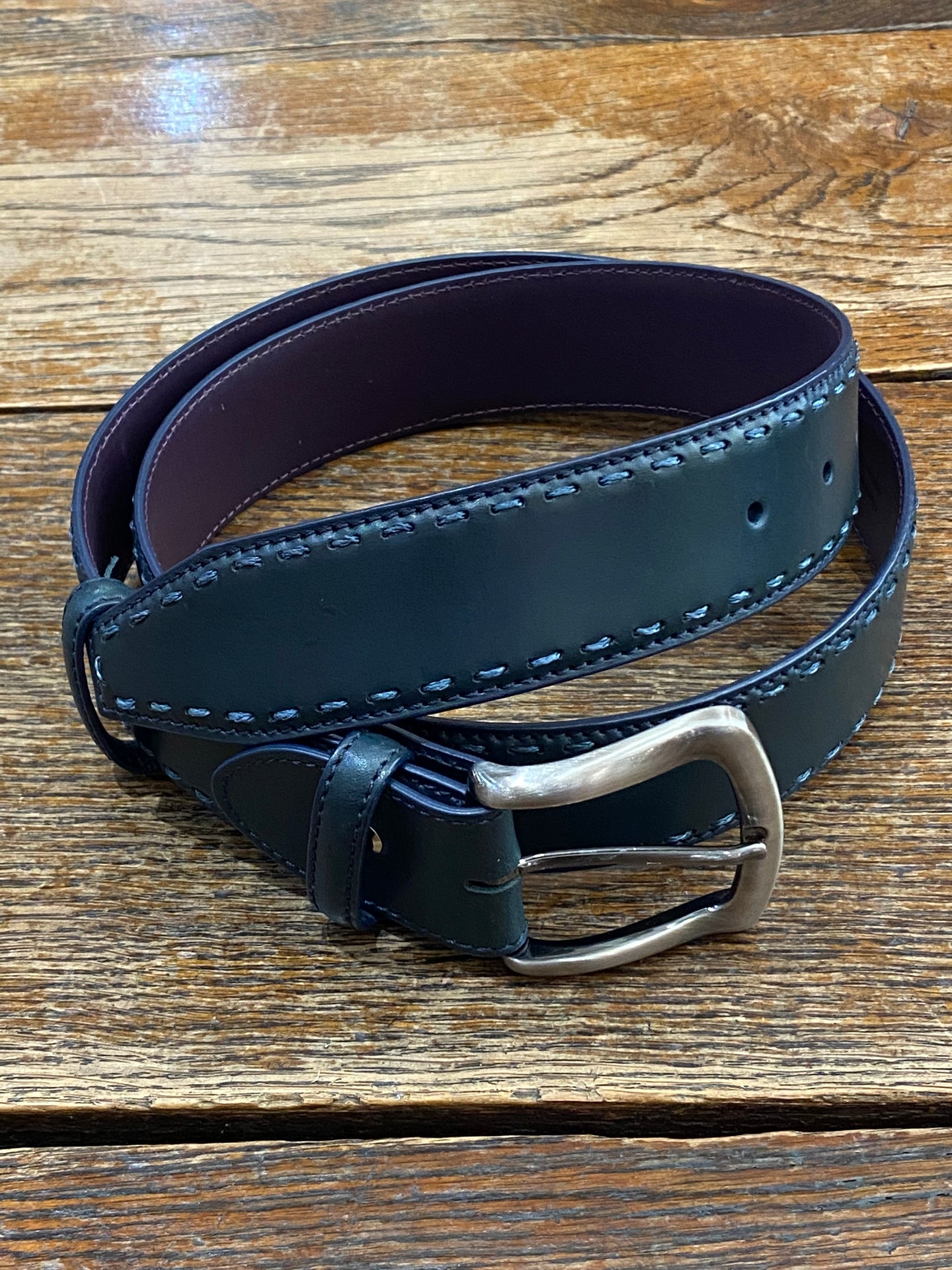 SADDLE STICH BELT NAVY  PRINCESS T452