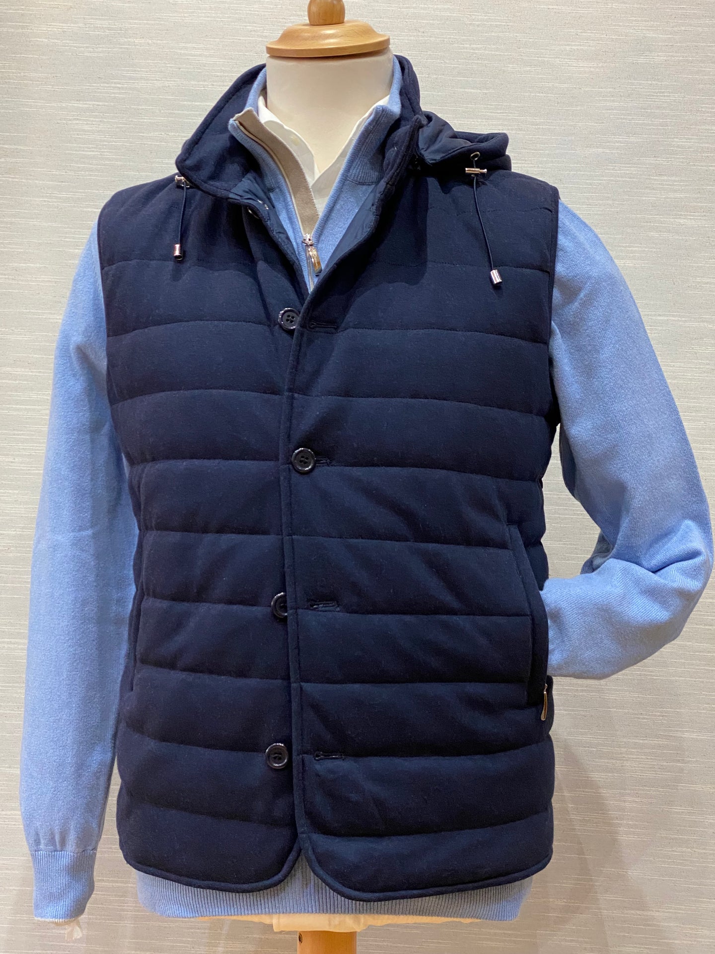 GILET DETACHABLE HOOD NAVY A3255/CAP