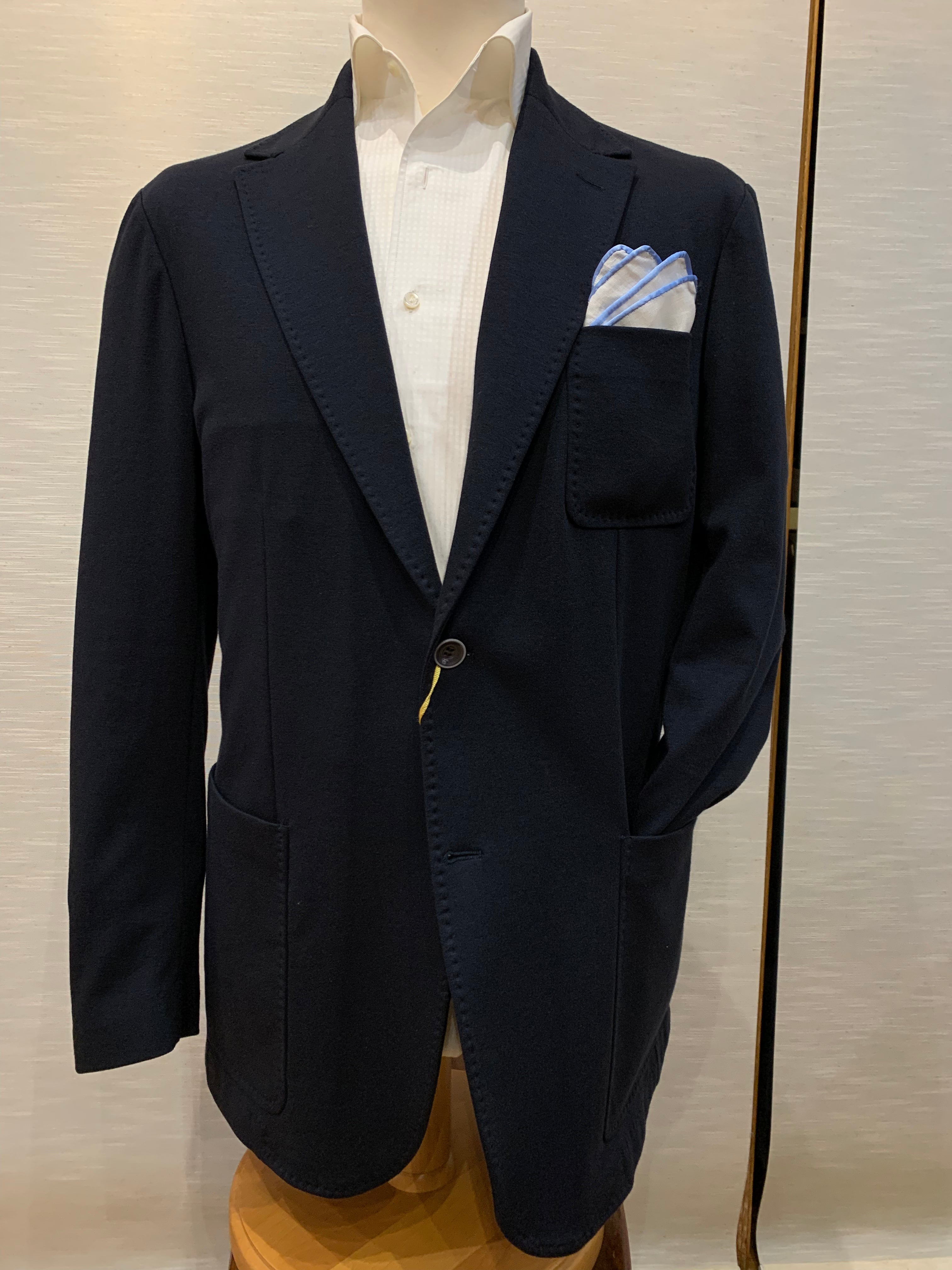 UNLINED SOFT JERSEY BLAZER NAVY JJ01997.301 - COTTON
