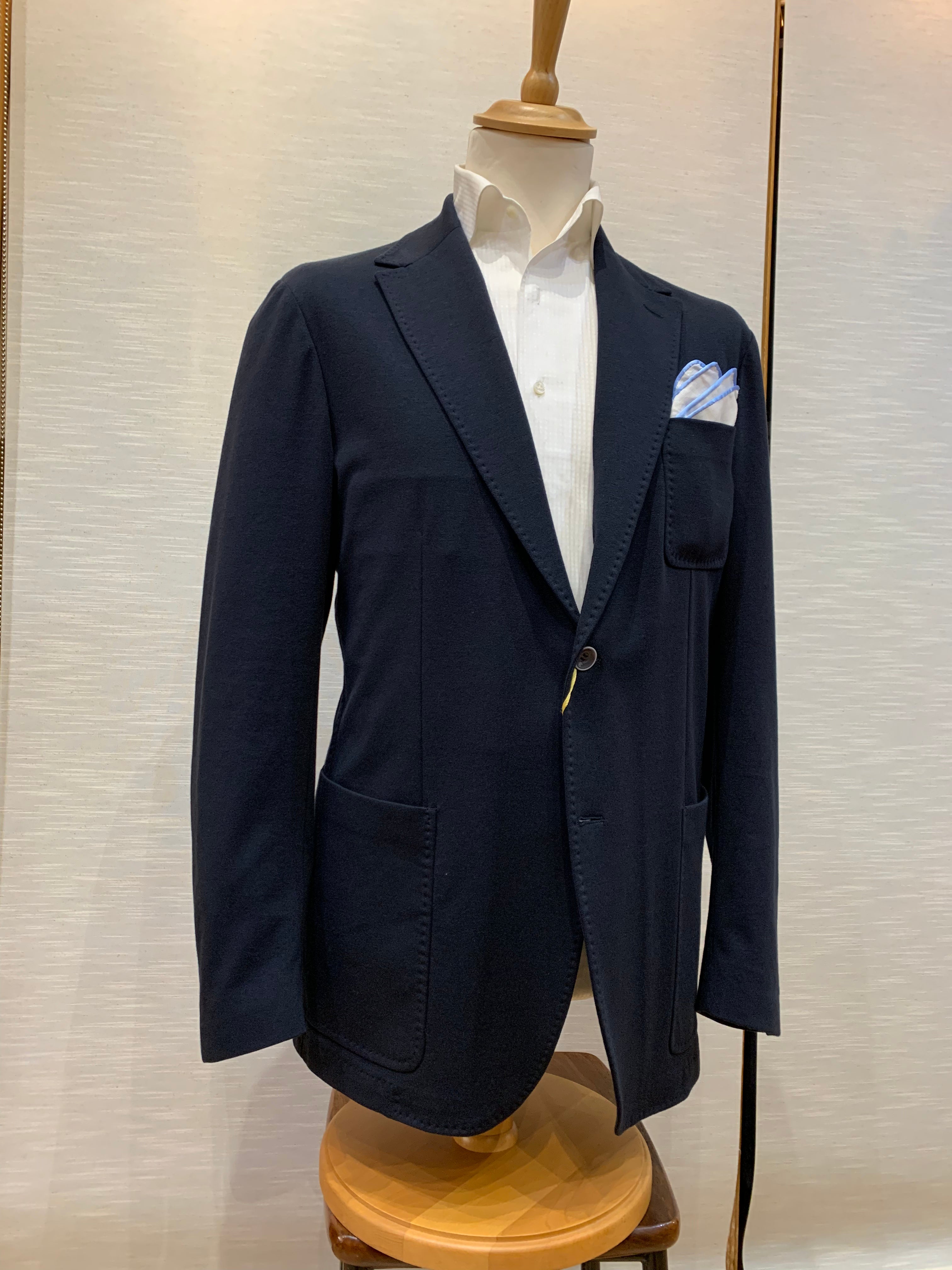 UNLINED SOFT JERSEY BLAZER NAVY JJ01997.301 - COTTON